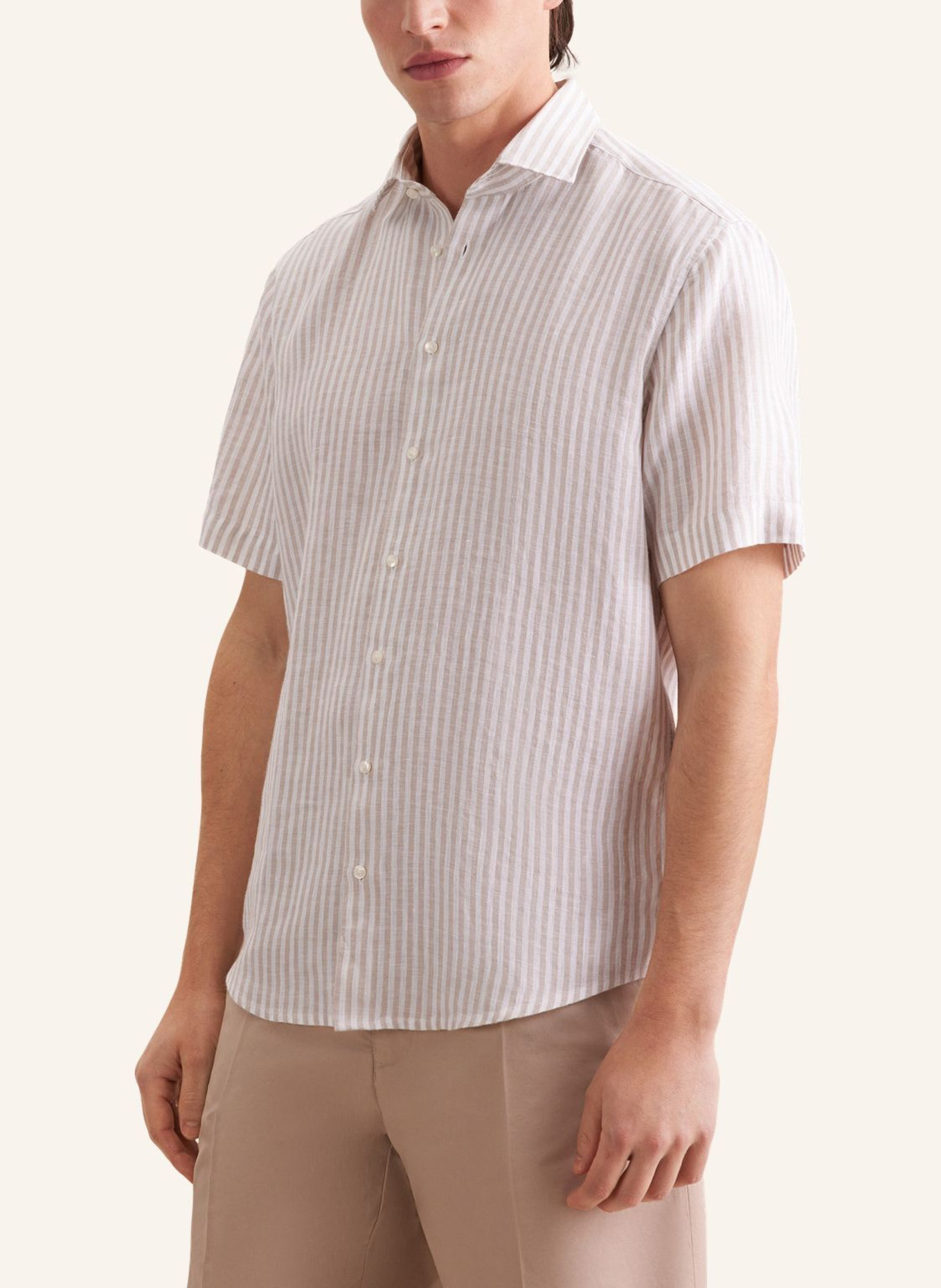 seidensticker Leinenhemd Regular Fit: BEIGE