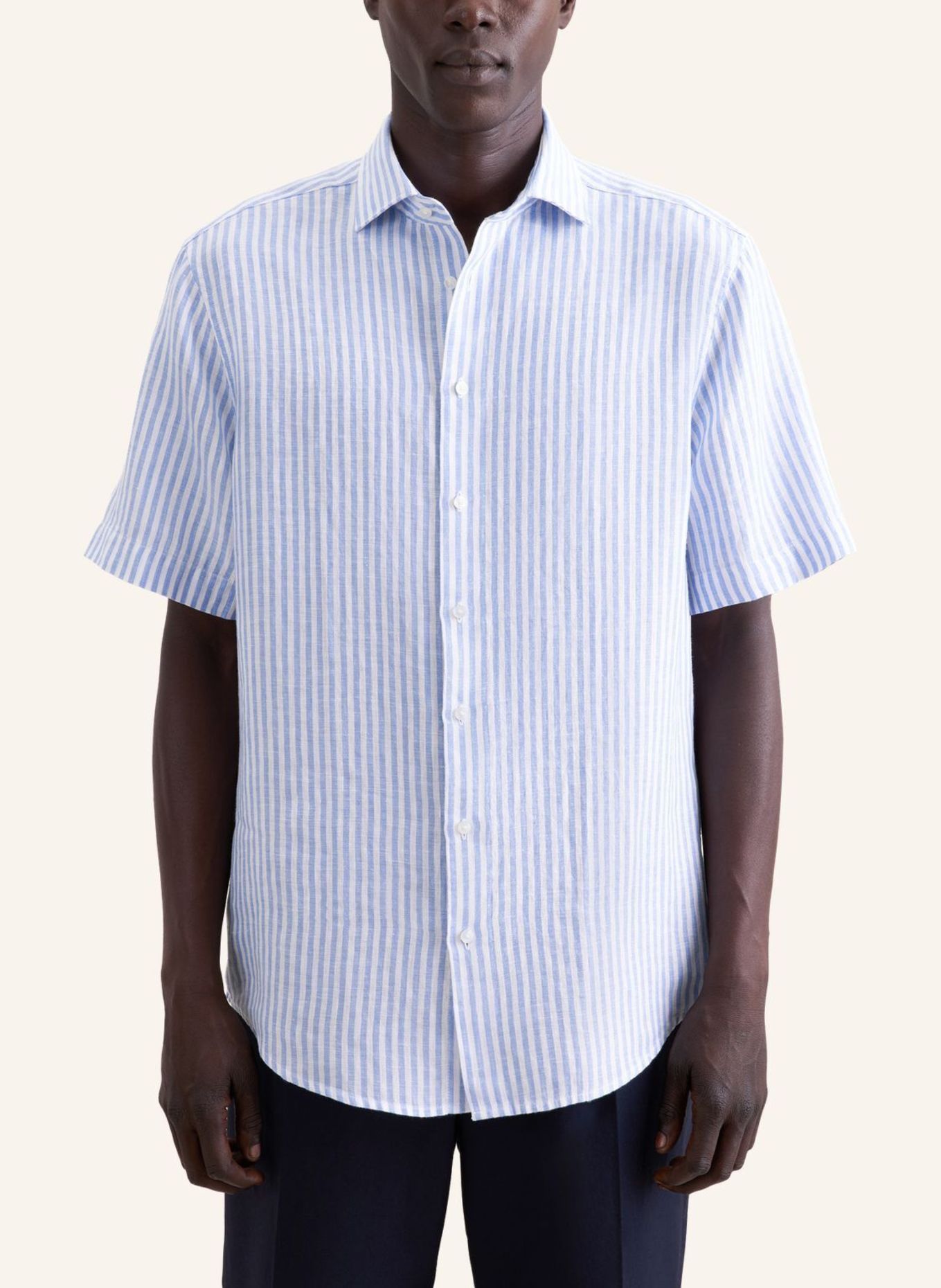 seidensticker Leinenhemd Regular Fit: BLAU