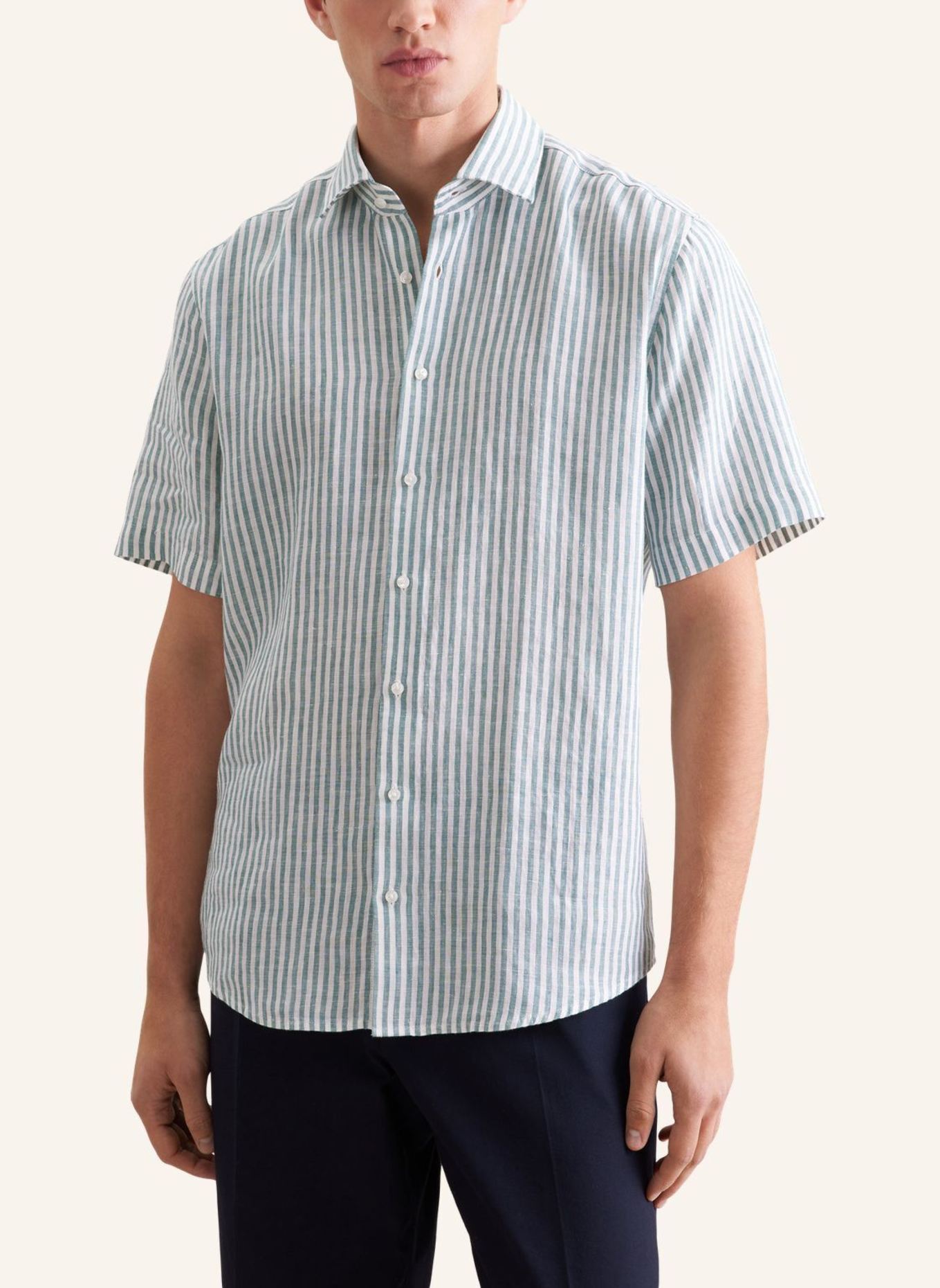 seidensticker Leinenhemd Regular Fit: TÜRKIS