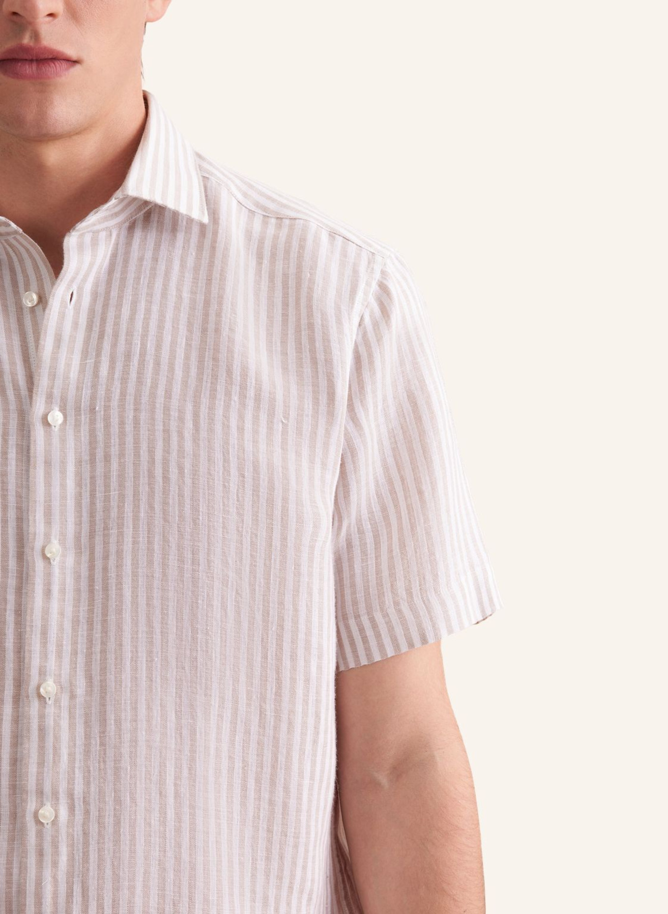 seidensticker Leinenhemd Regular Fit: BEIGE