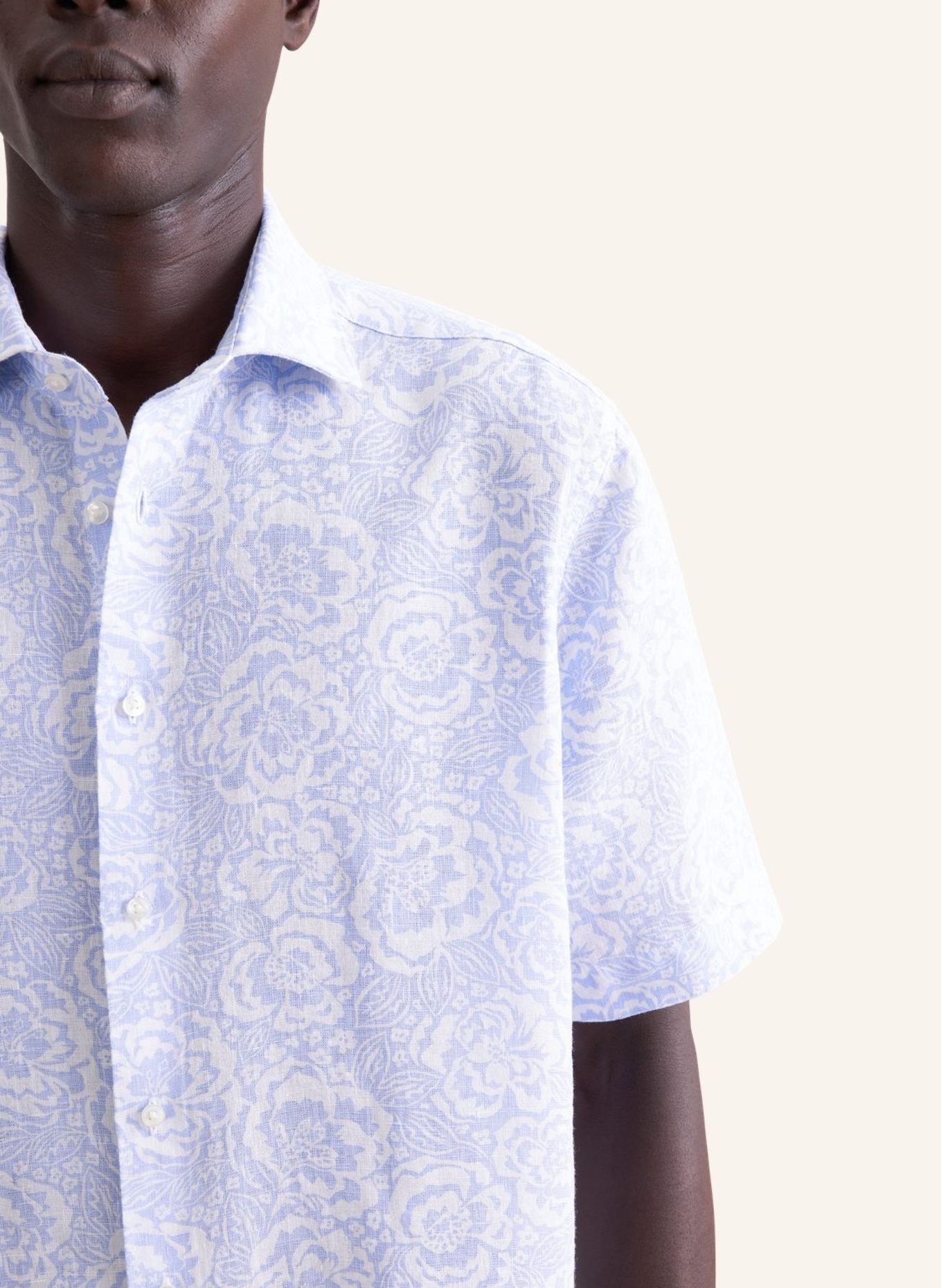 seidensticker Leinenhemd Regular Fit: HELLBLAU