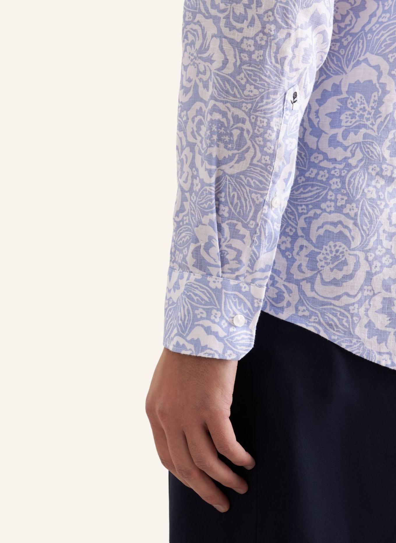 seidensticker Leinenhemd Regular Fit: HELLBLAU