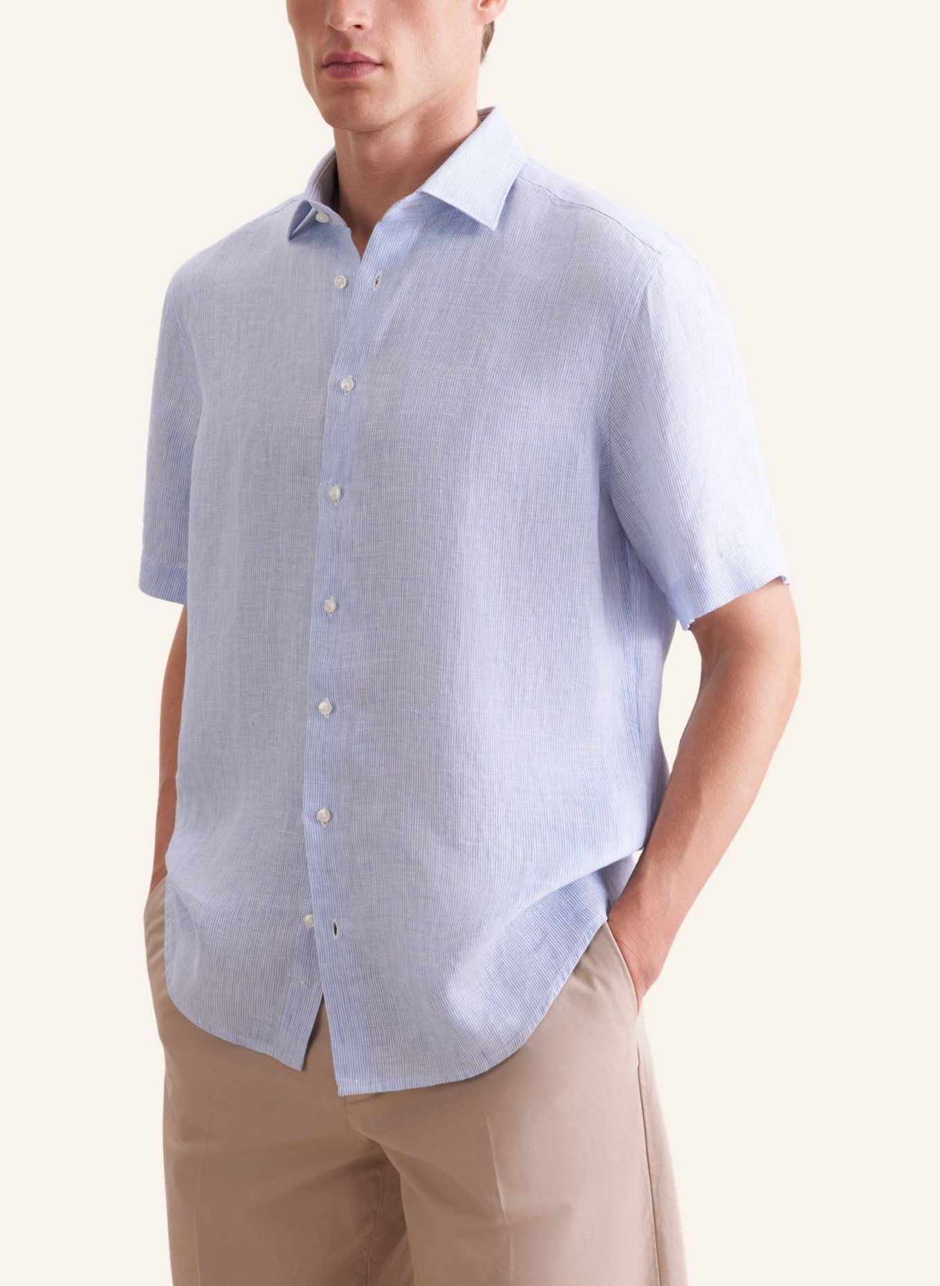 seidensticker Leinenhemd Regular Fit: BLAU