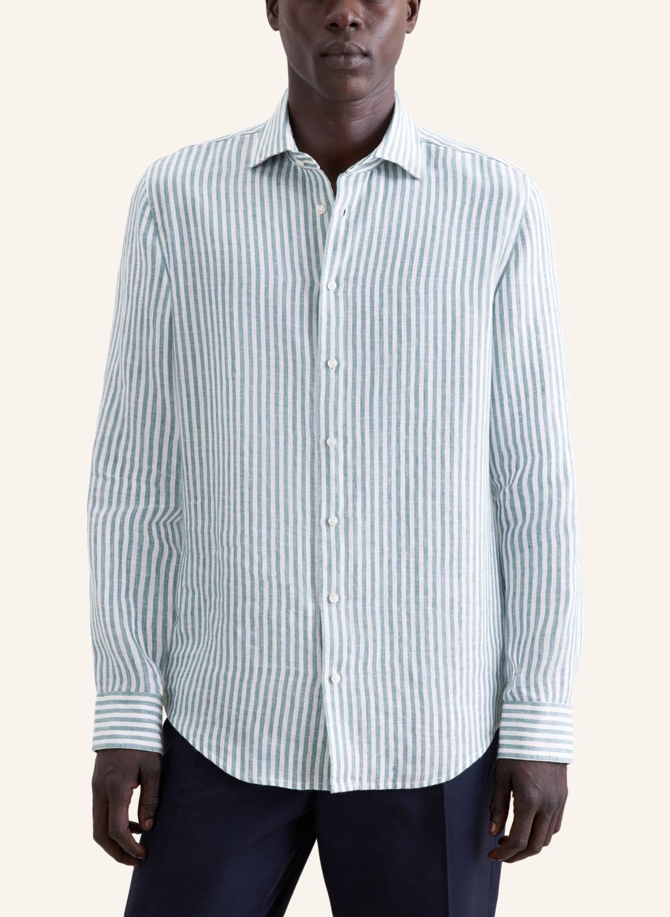 seidensticker Leinenhemd Slim Fit: TÜRKIS