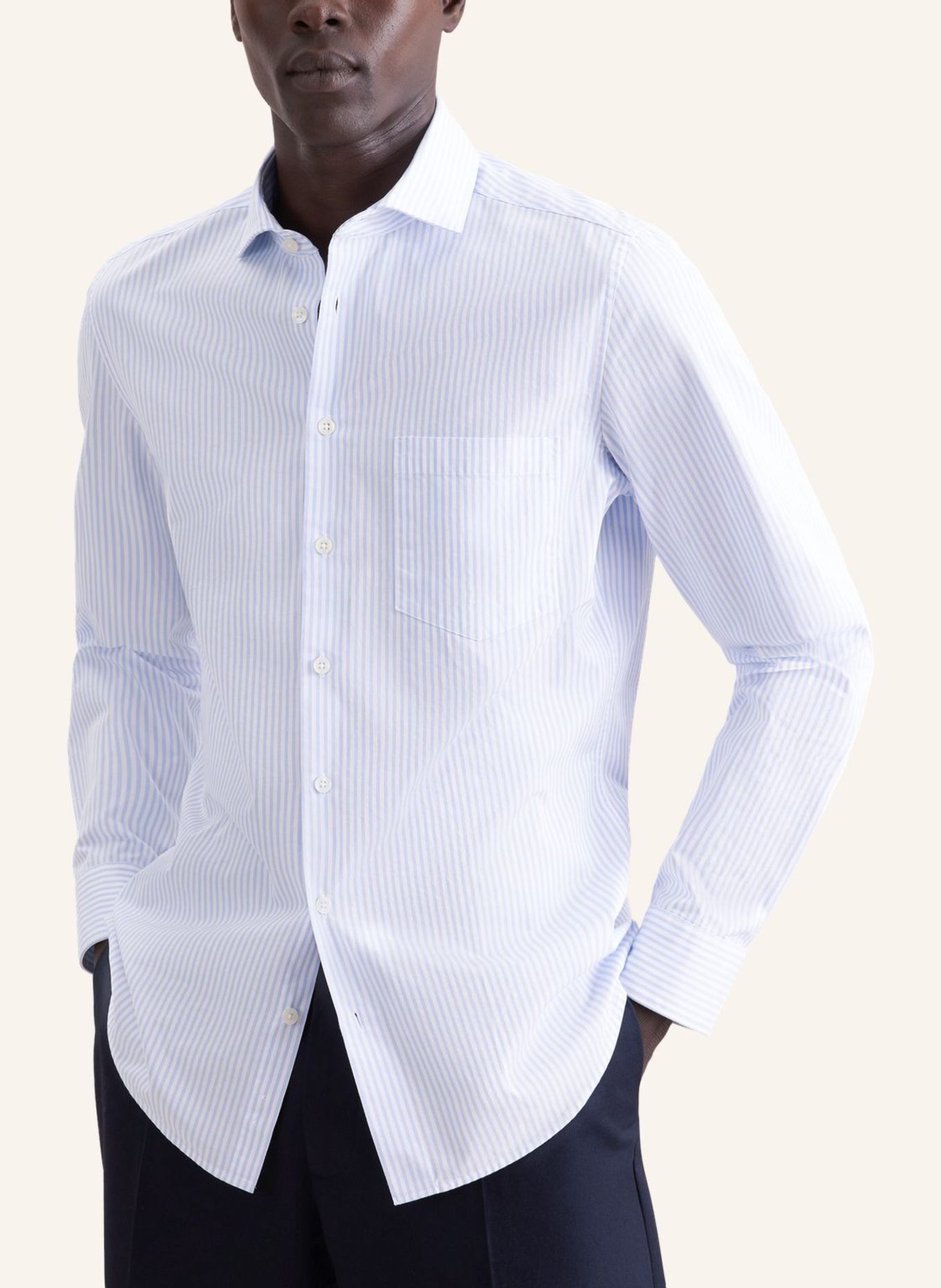 seidensticker Casual Hemd Slim Fit: HELLBLAU