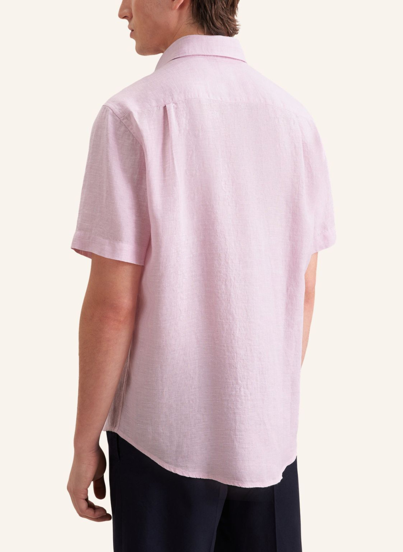 seidensticker Regular-Fit Linen Shirt: PINK