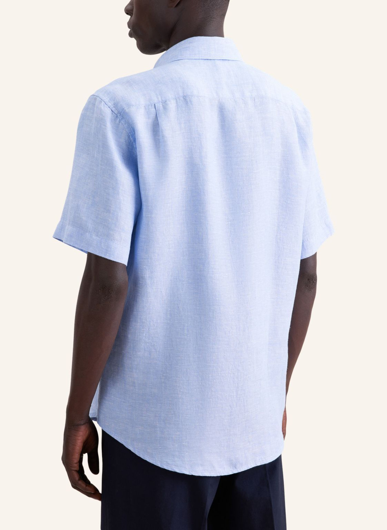 seidensticker Regular-Fit Linen Shirt: BLUE