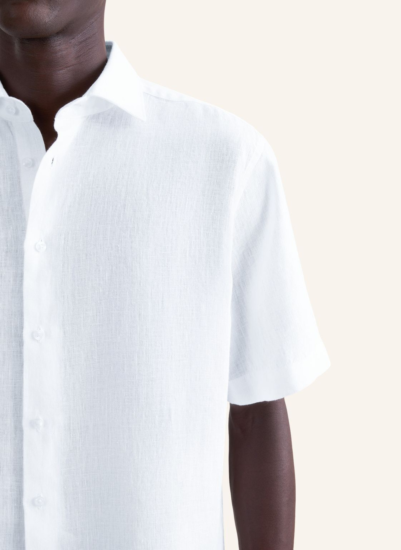 seidensticker Regular-Fit Linen Shirt: WHITE