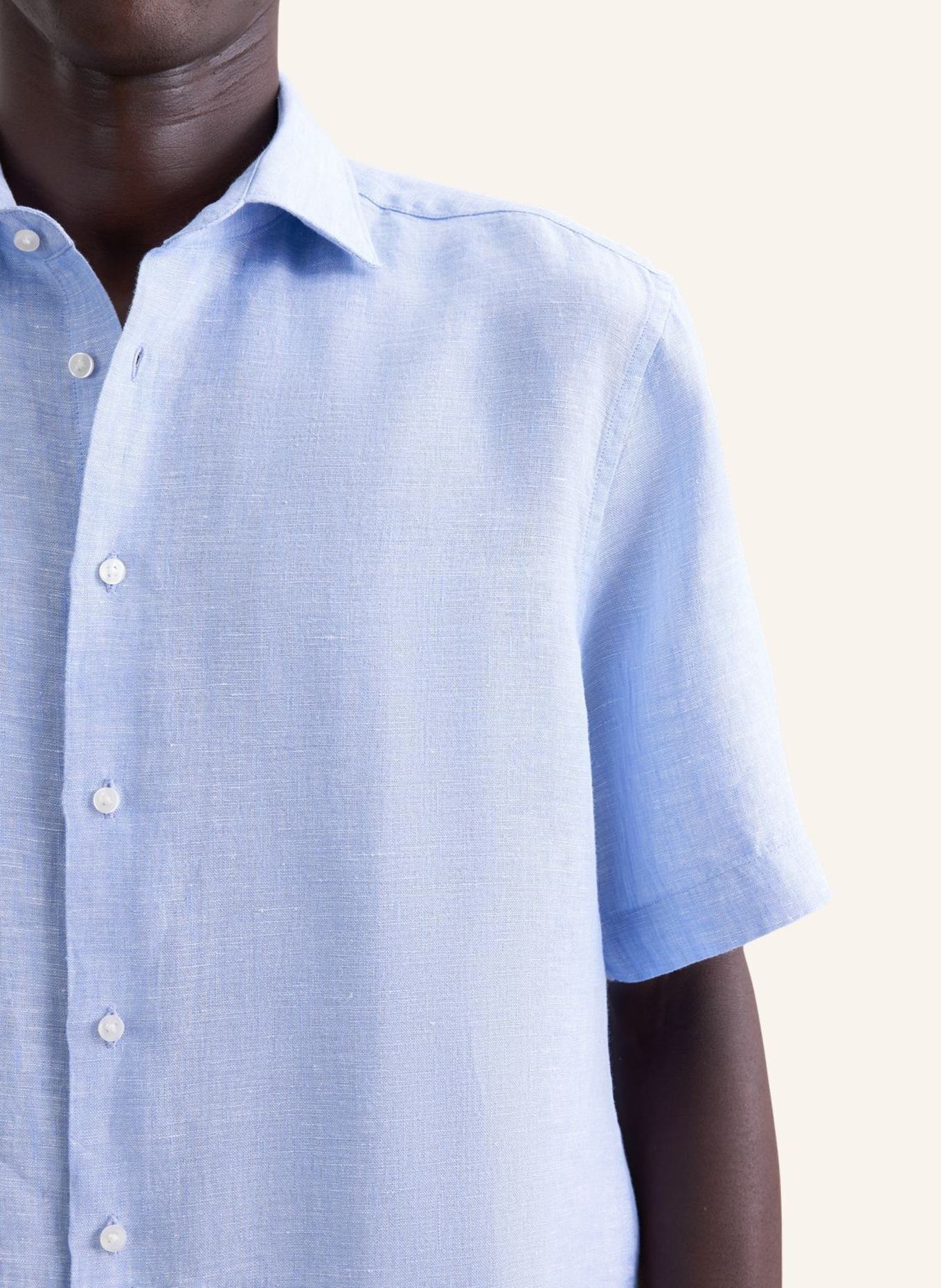 seidensticker Regular-Fit Linen Shirt: BLUE