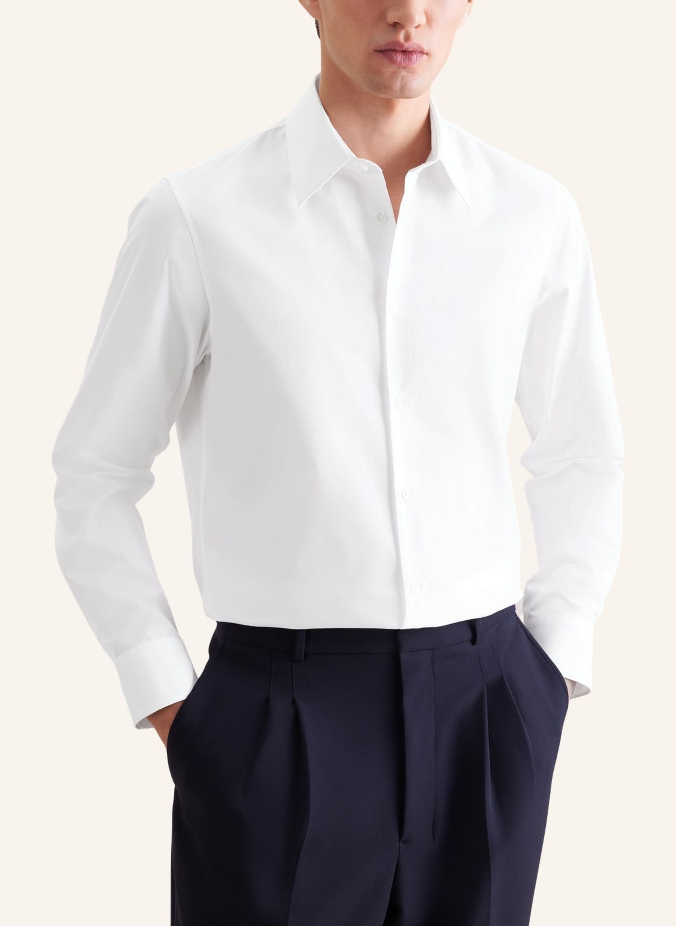 seidensticker Straight-Fit Business Shirt: WHITE