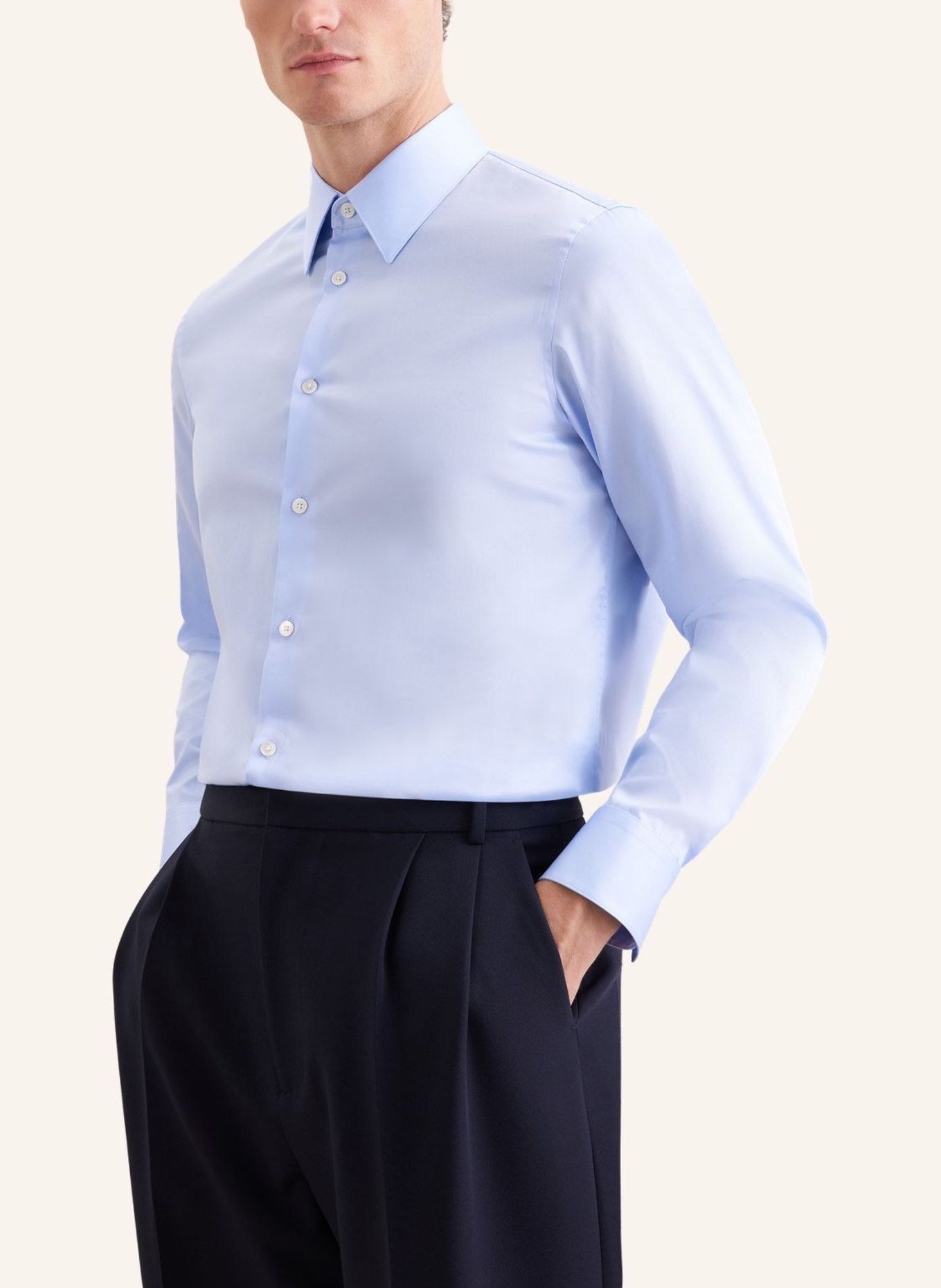 seidensticker Straight-Fit Business Shirt: LIGHT BLUE