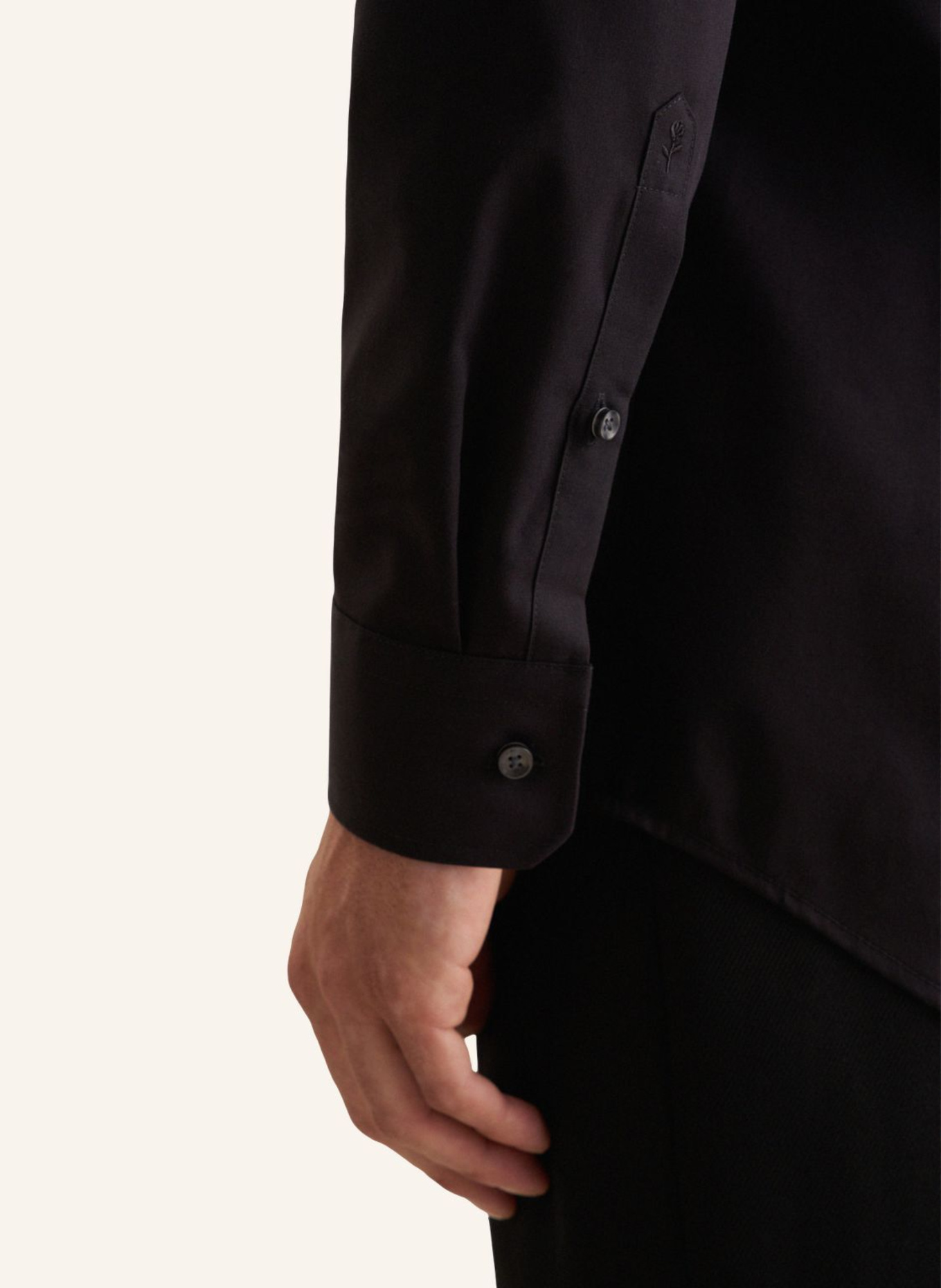 seidensticker Slim-Fit Business Shirt: BLACK