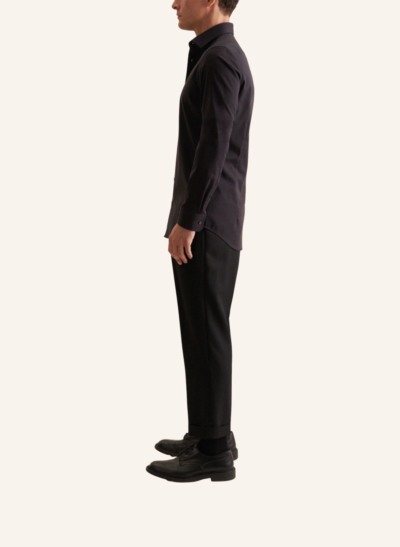 seidensticker Slim-Fit Business Shirt: BLACK