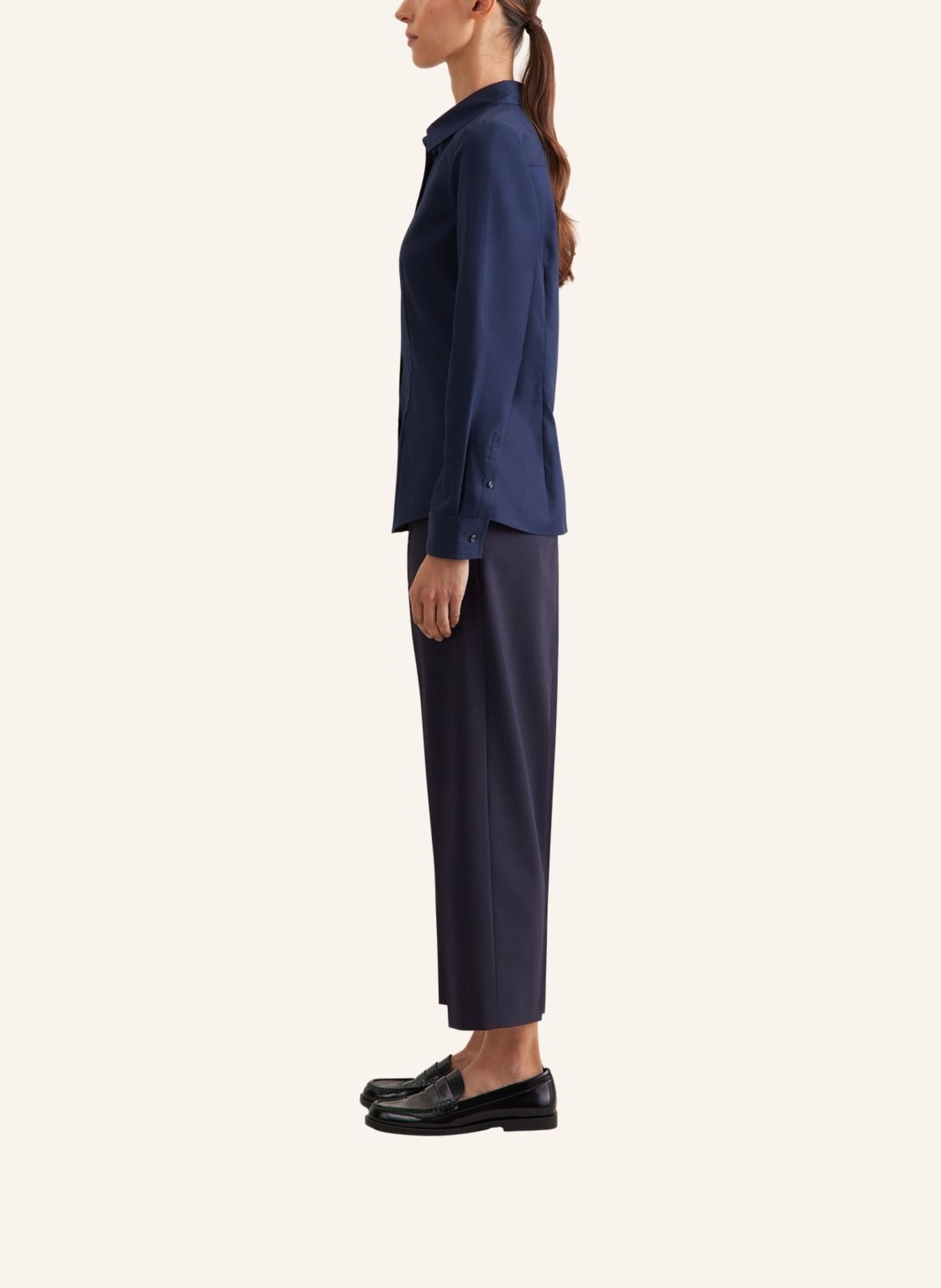 seidensticker overhemdblouse: DONKERBLAUW
