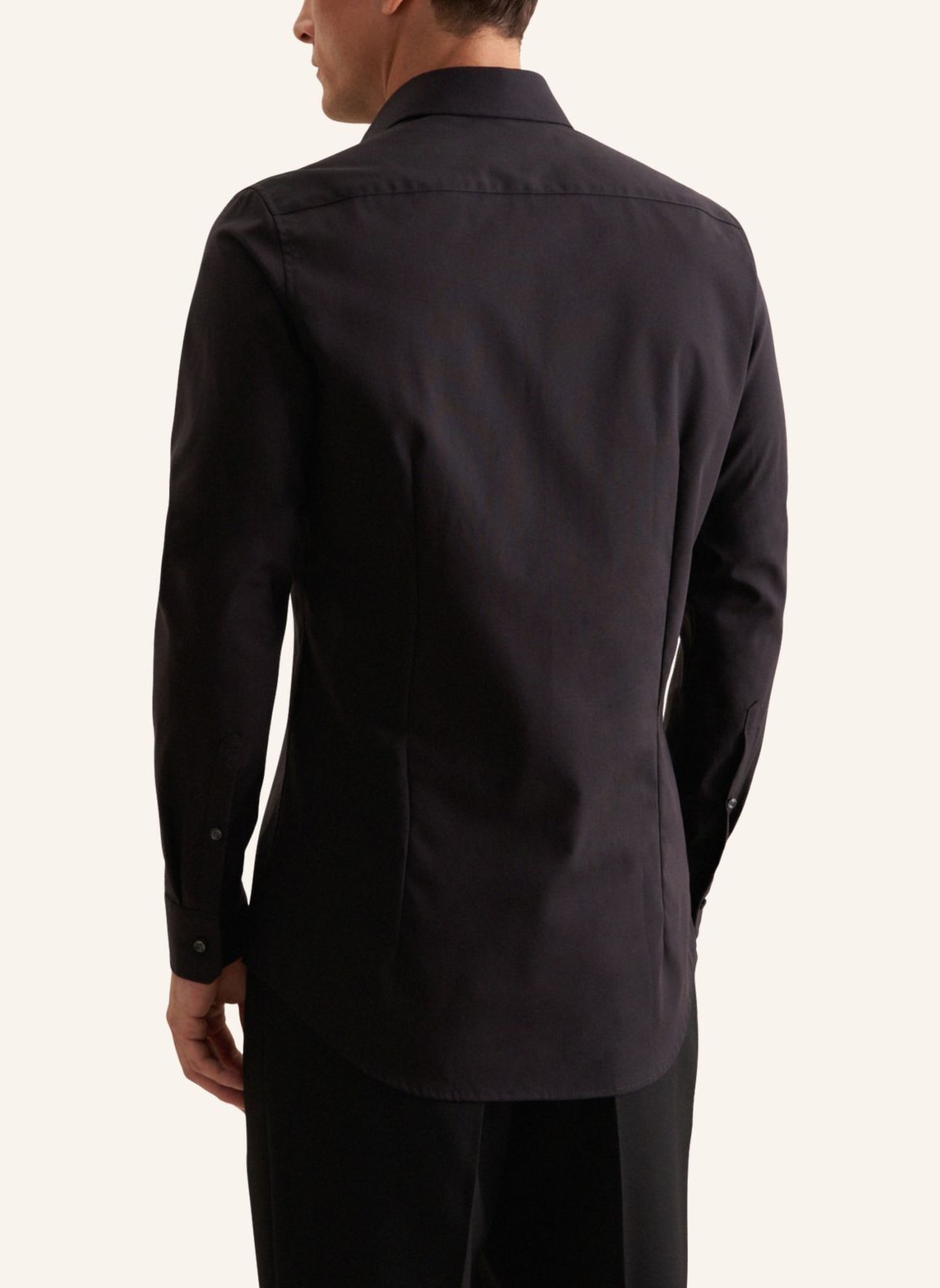 seidensticker Slim-Fit Business Shirt: BLACK