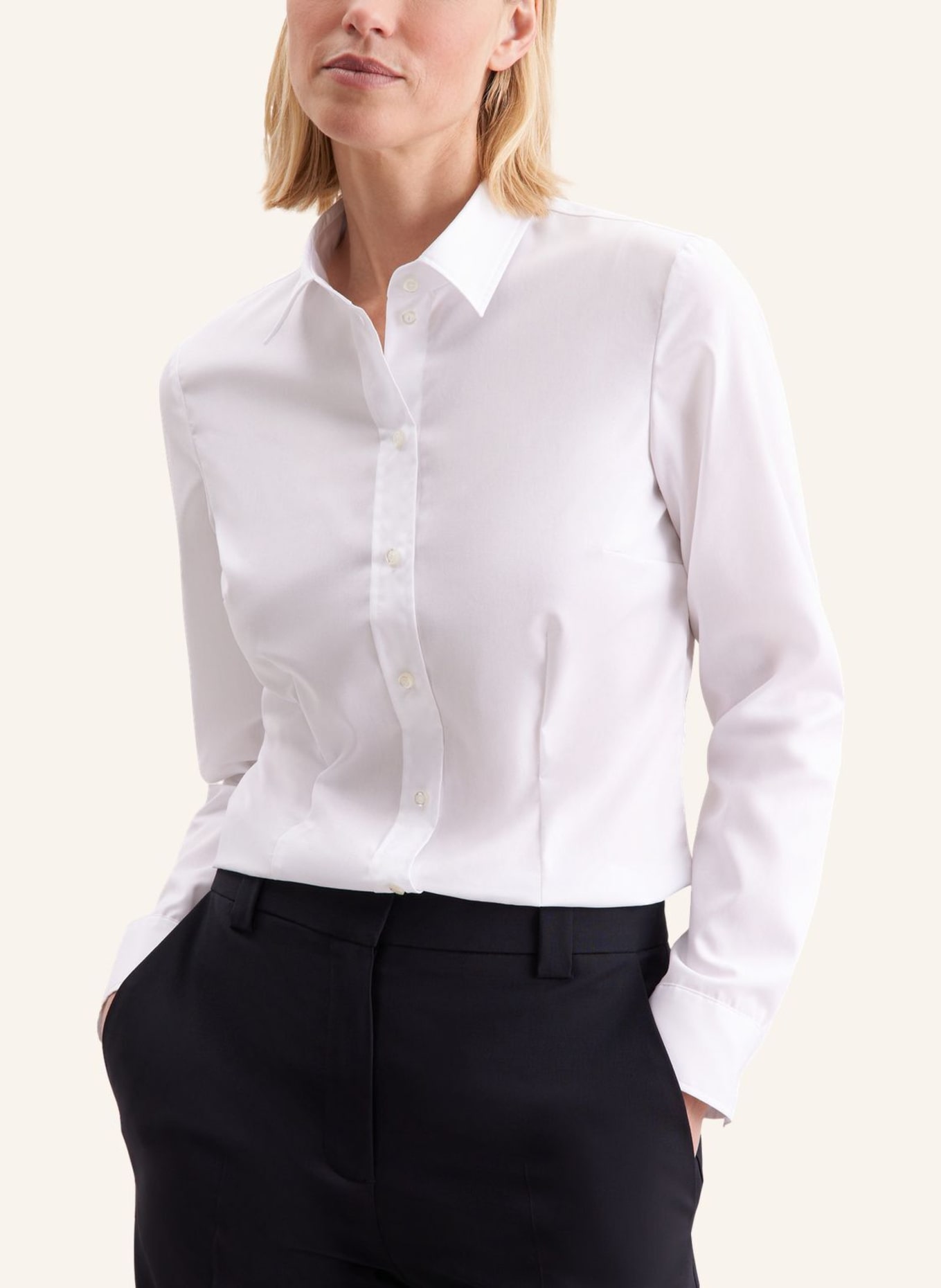 seidensticker , Hemdbluse, Klassische Bluse: WEISS