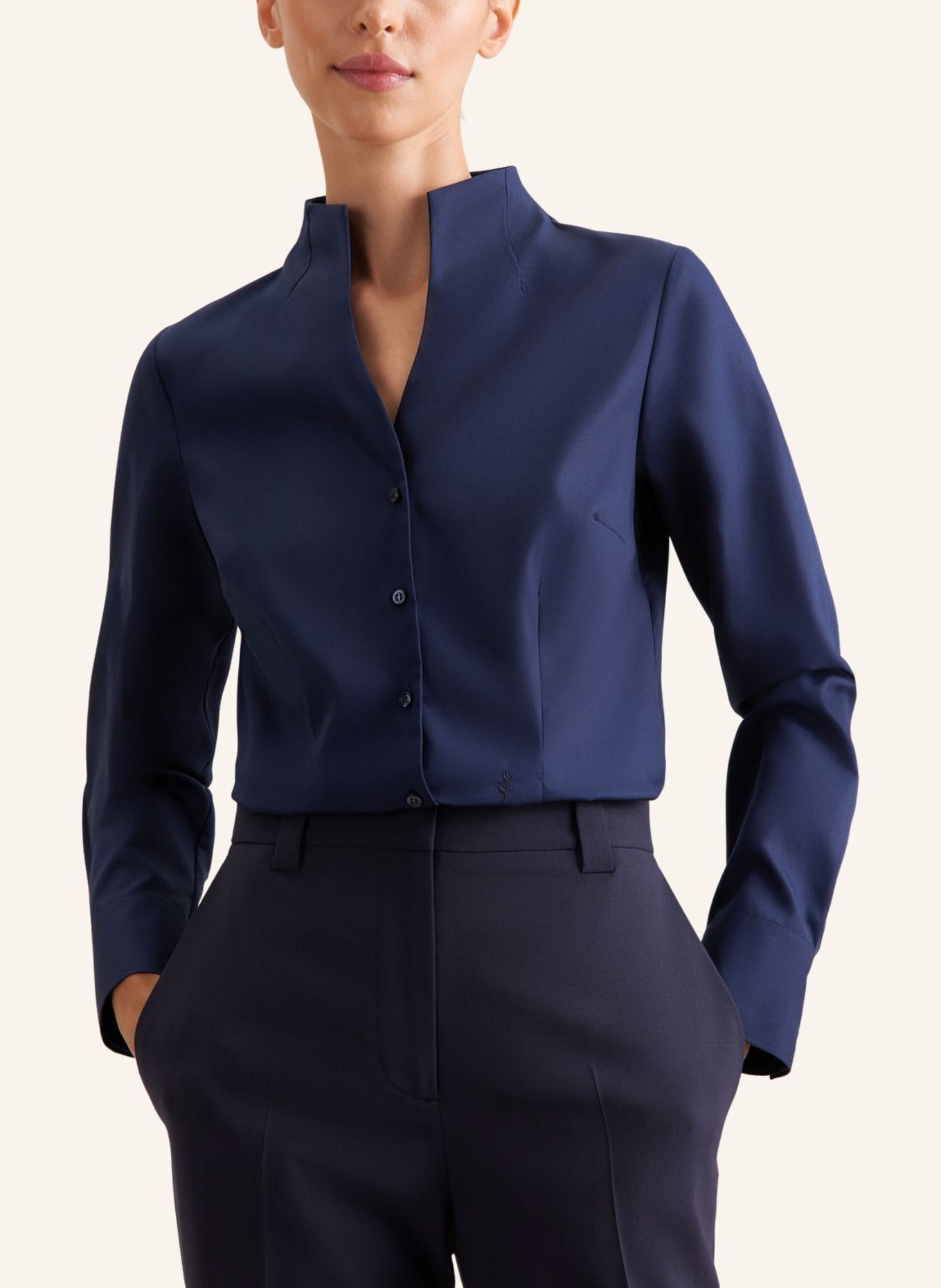 seidensticker Bluse: DUNKELBLAU