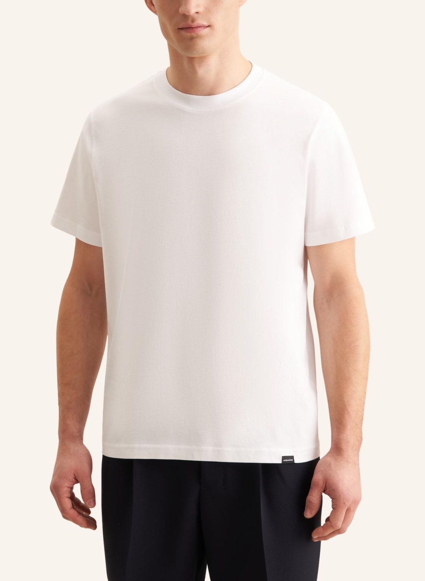seidensticker T-shirt met normale pasvorm: WIT