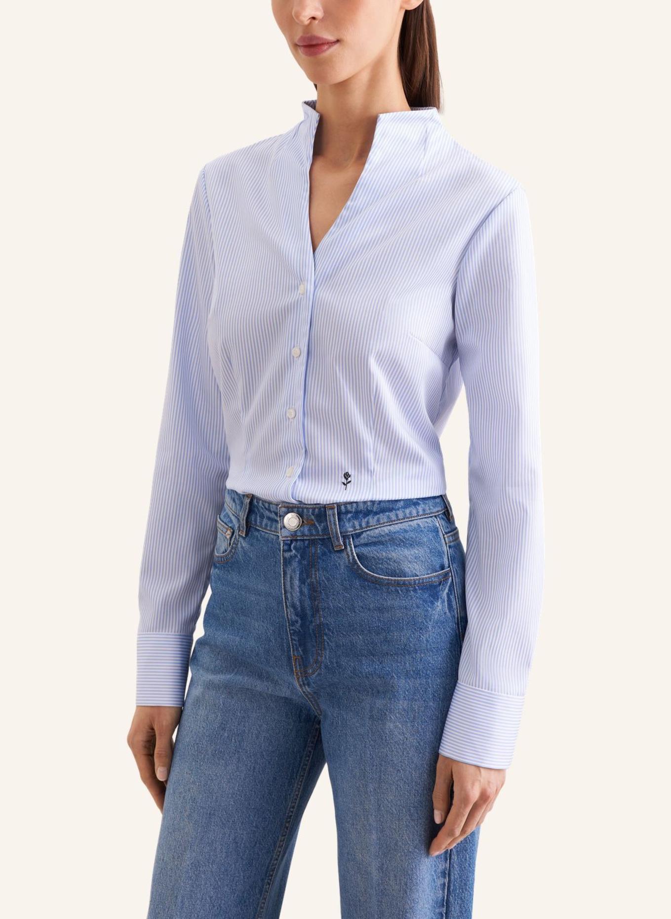 seidensticker Blouse met kraag: LICHTBLAUW