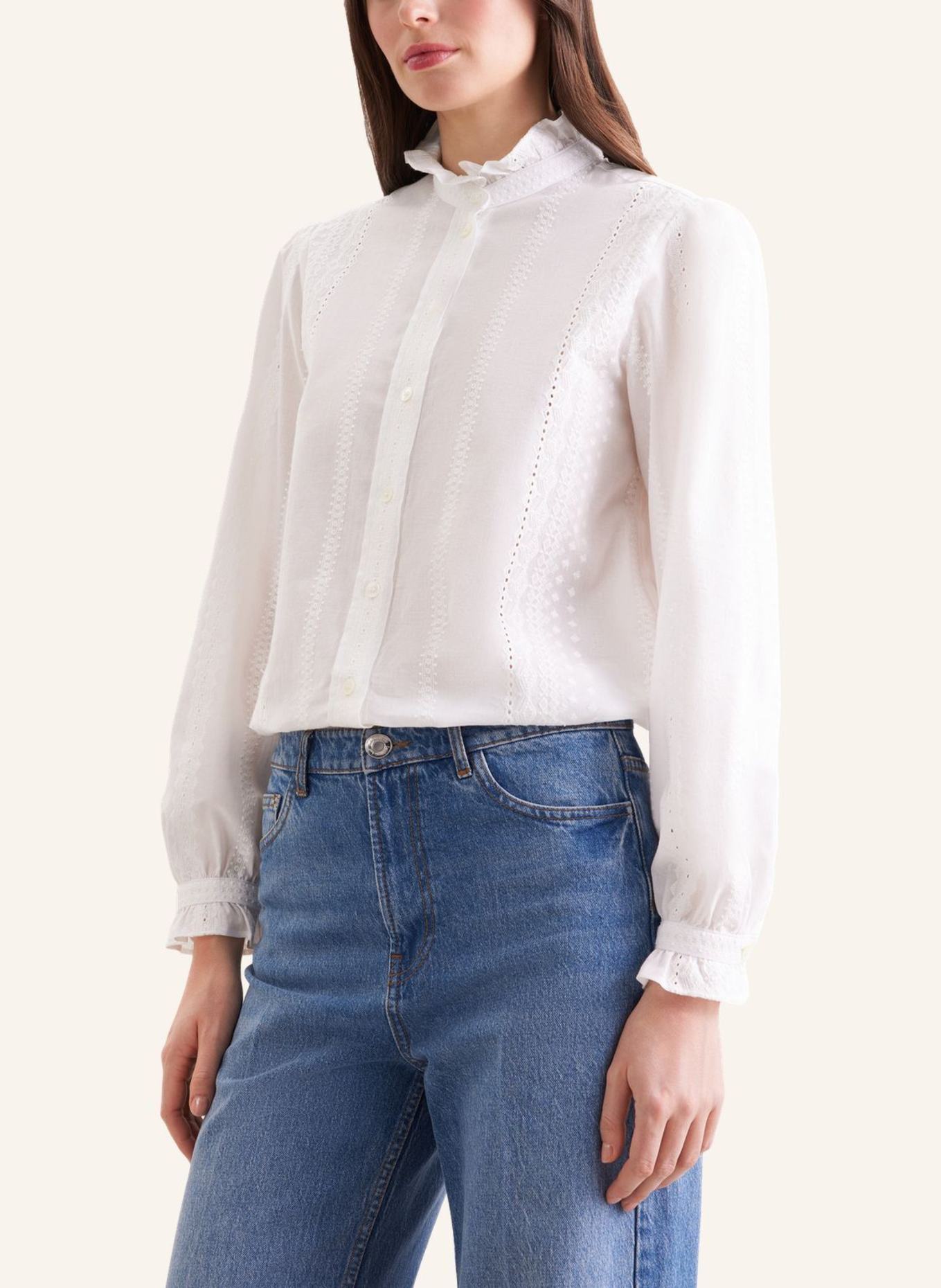 seidensticker Blouse met ruches: WIT
