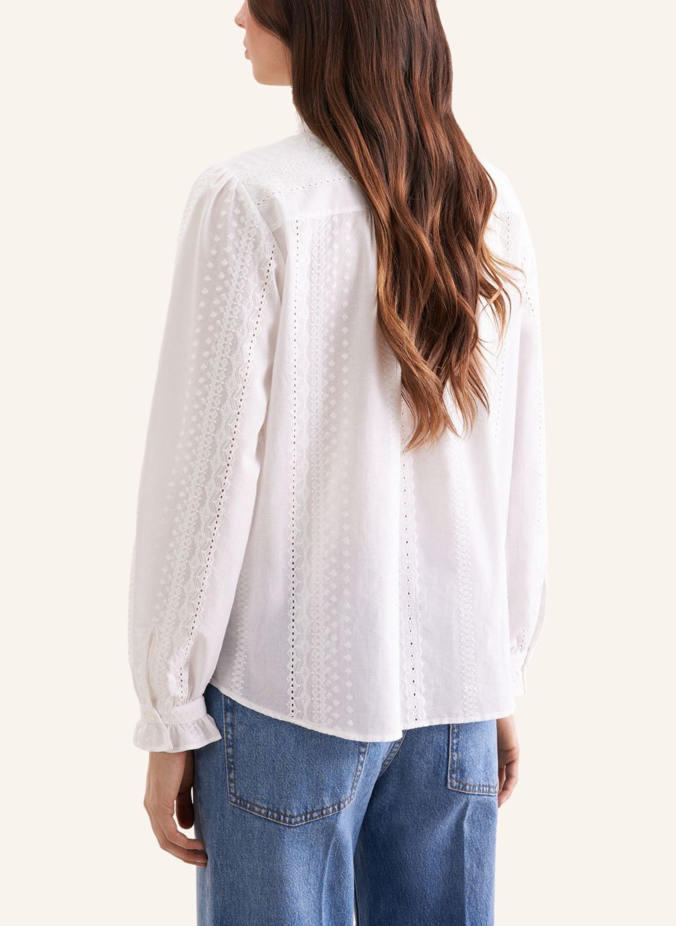 seidensticker Blouse met ruches: WIT