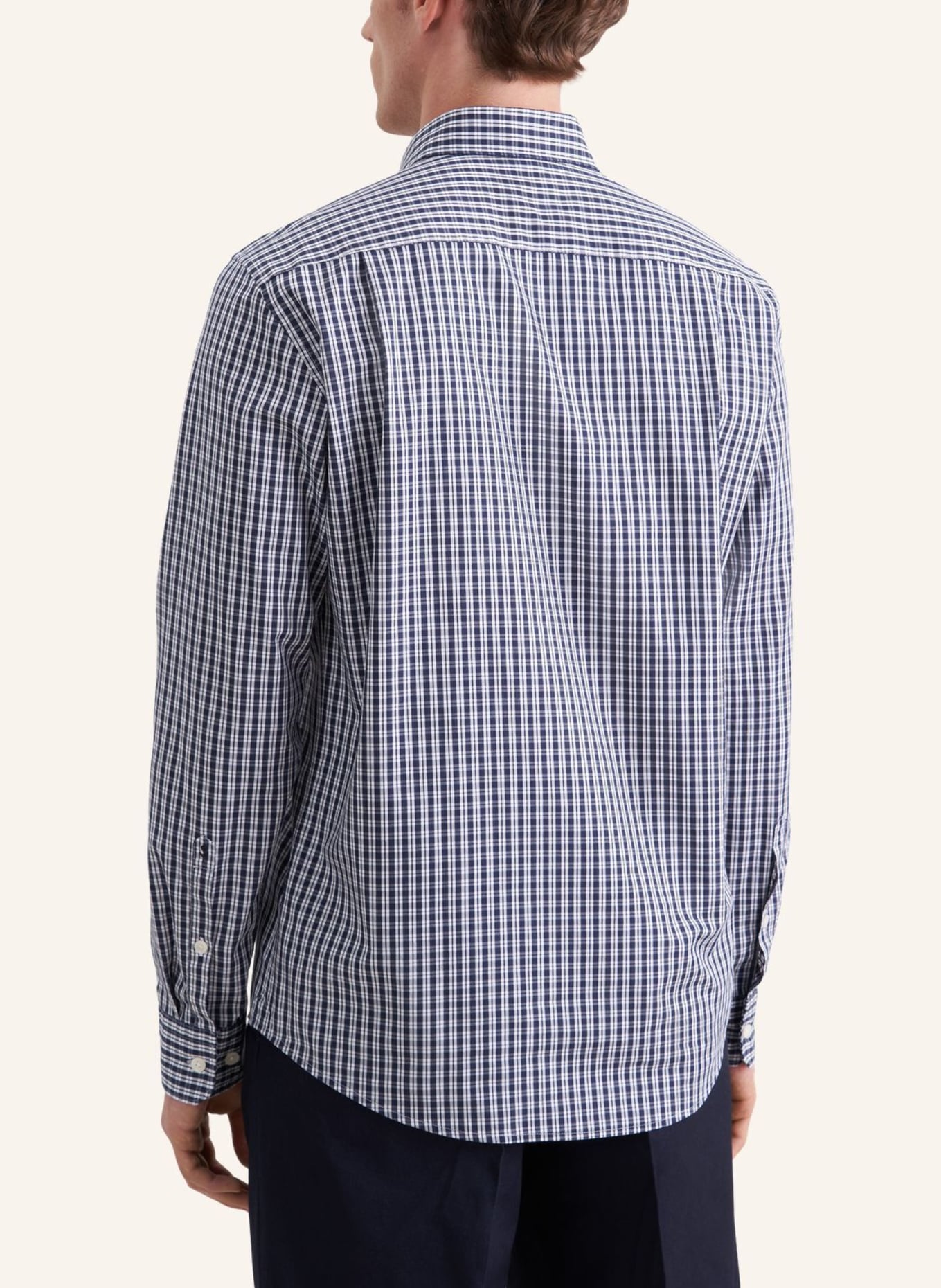 seidensticker Casual overhemd met normale pasvorm: DONKERBLAUW
