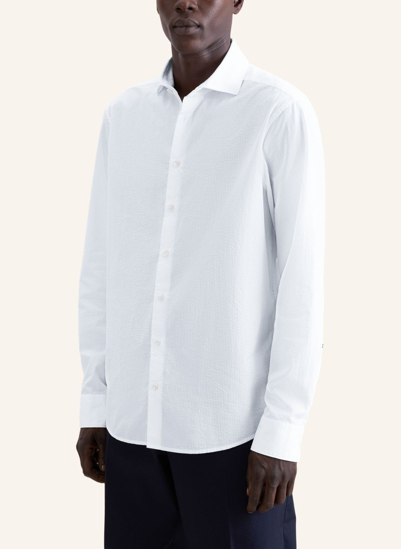 seidensticker Casual Shirt, Regular Fit: WHITE