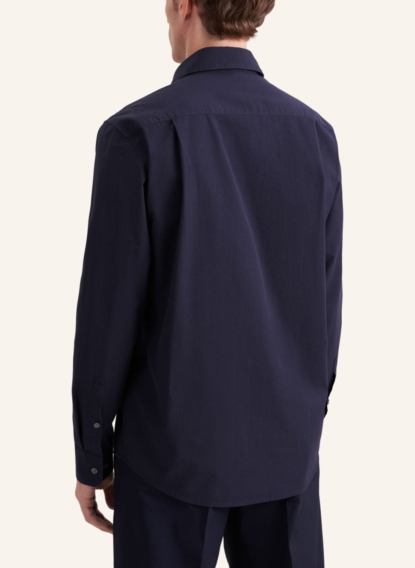 seidensticker Casual overhemd met normale pasvorm: DONKERBLAUW