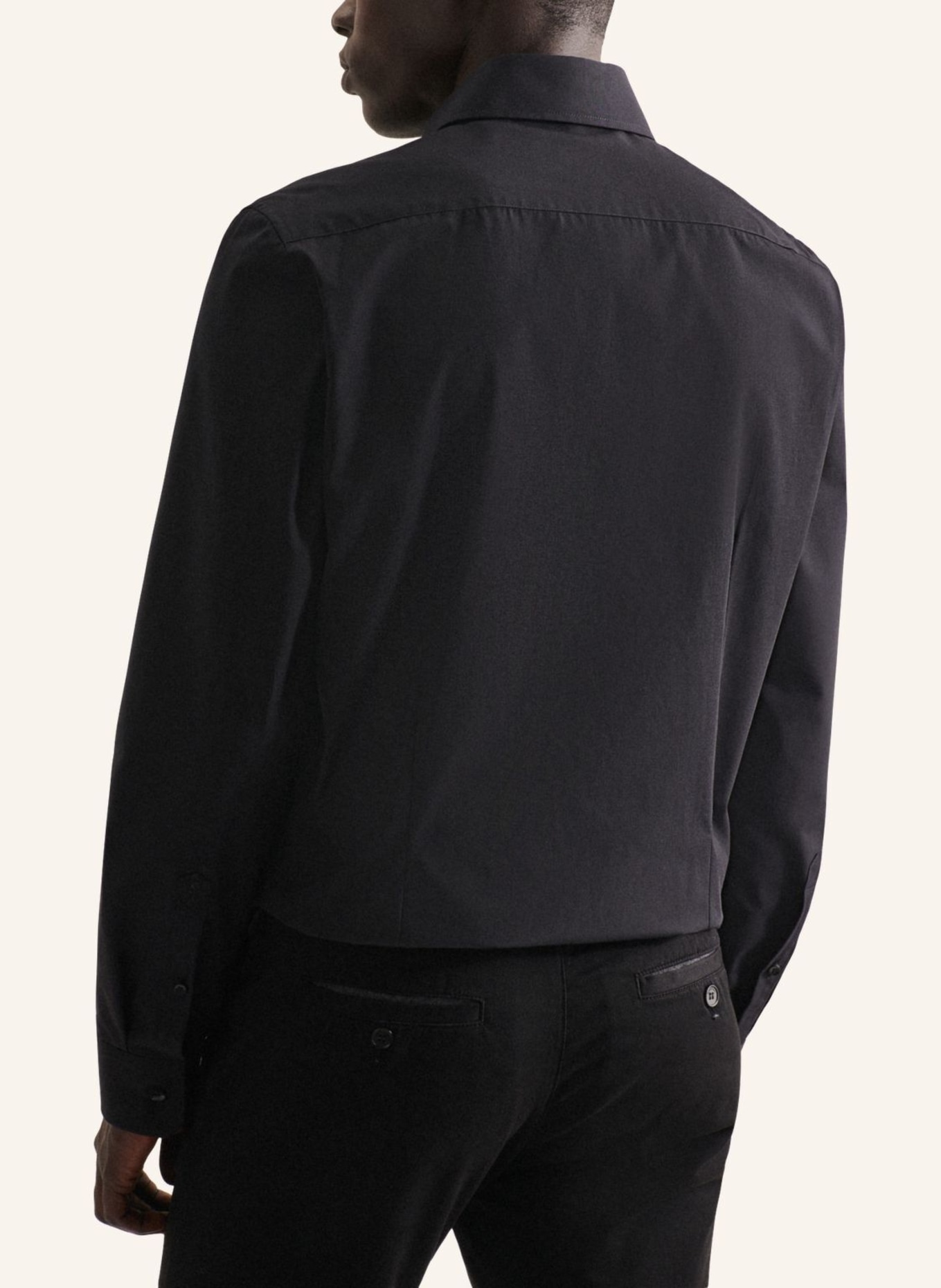 seidensticker Zakelijk overhemd, slim fit: ZWART