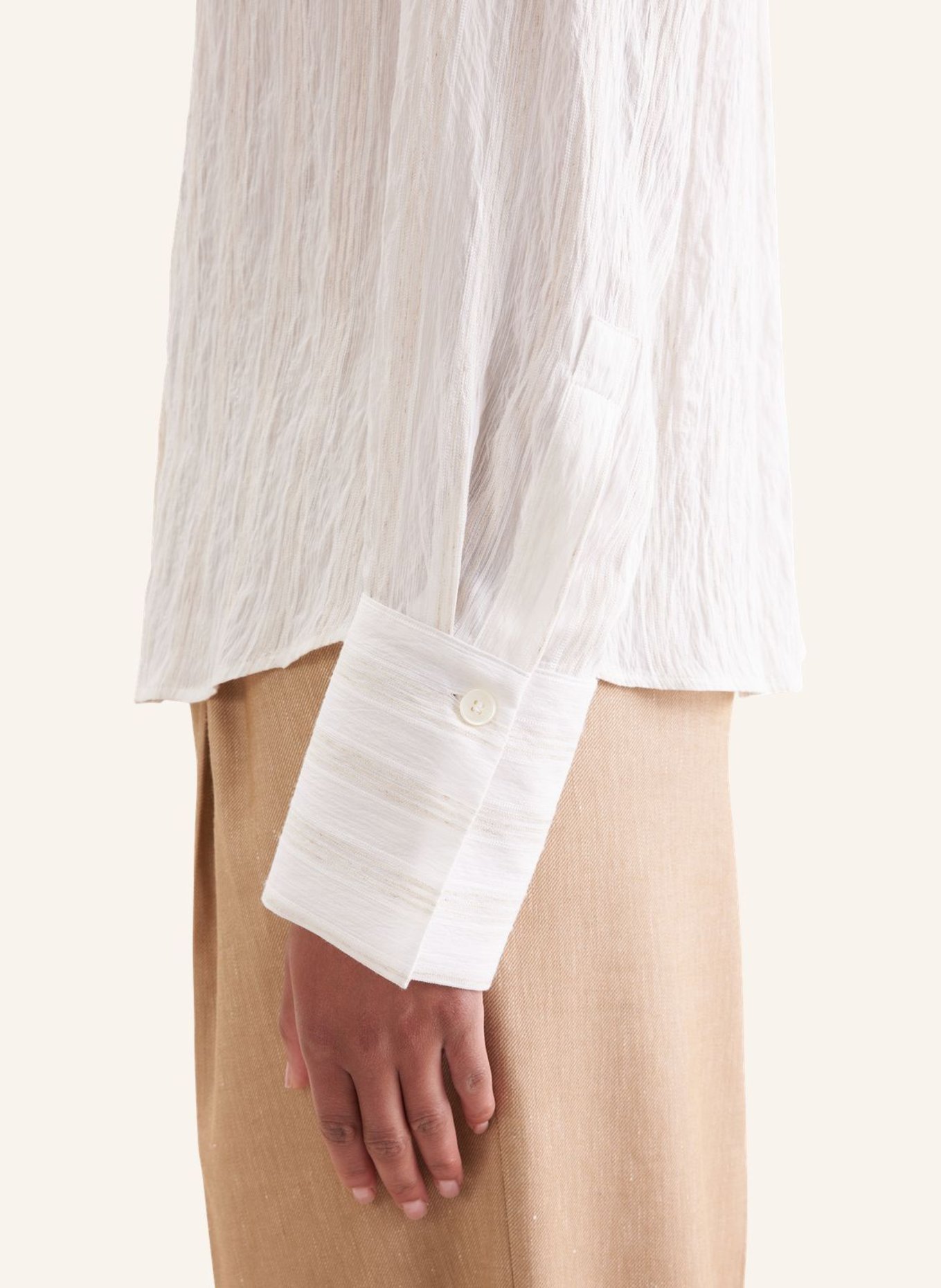 seidensticker Blouse met opstaande kraag: WIT