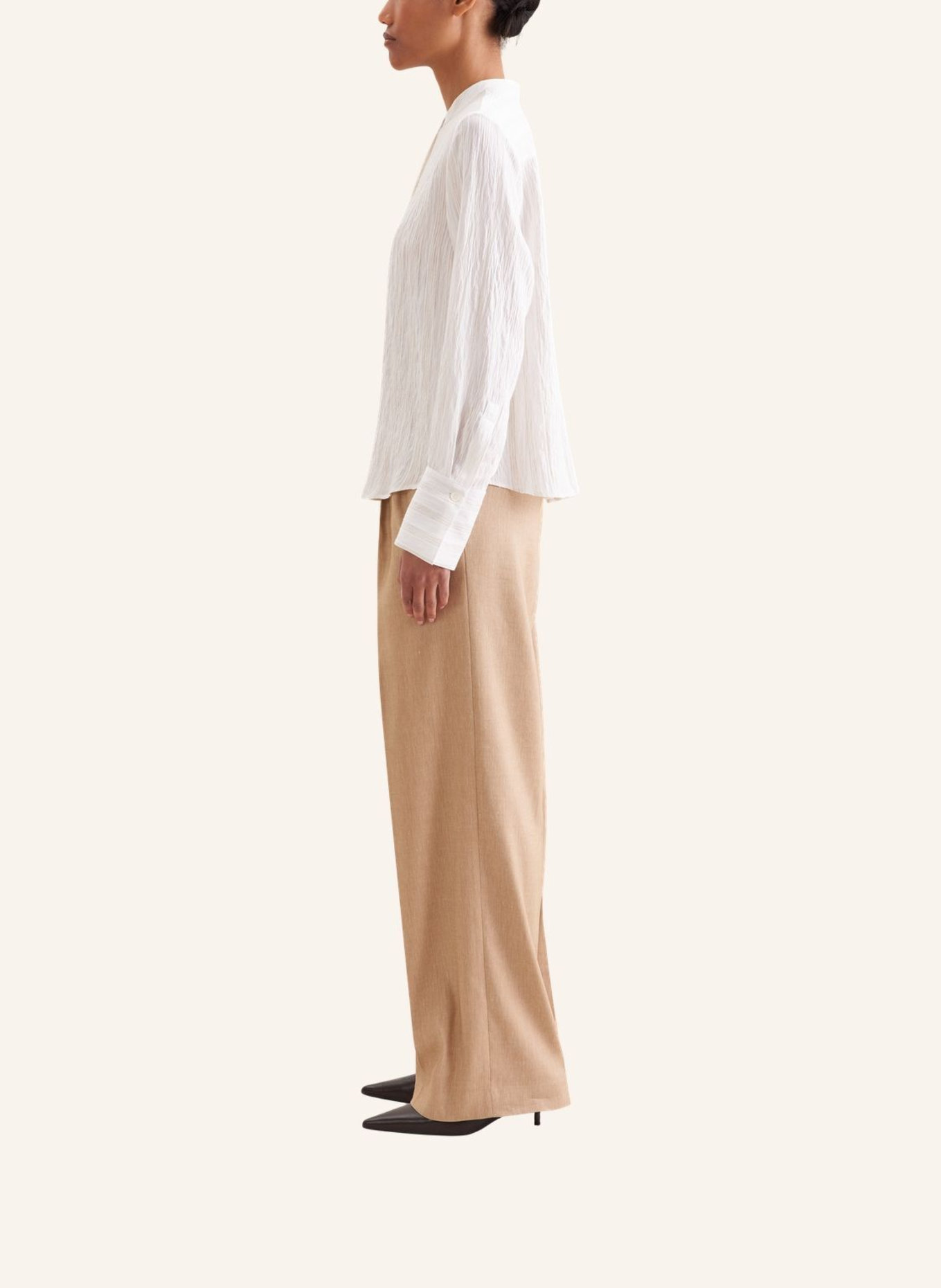 seidensticker Blouse met opstaande kraag: WIT