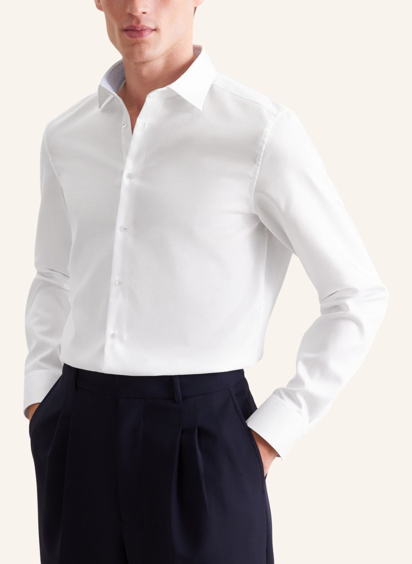 seidensticker Slim-Fit Business Shirt: WHITE