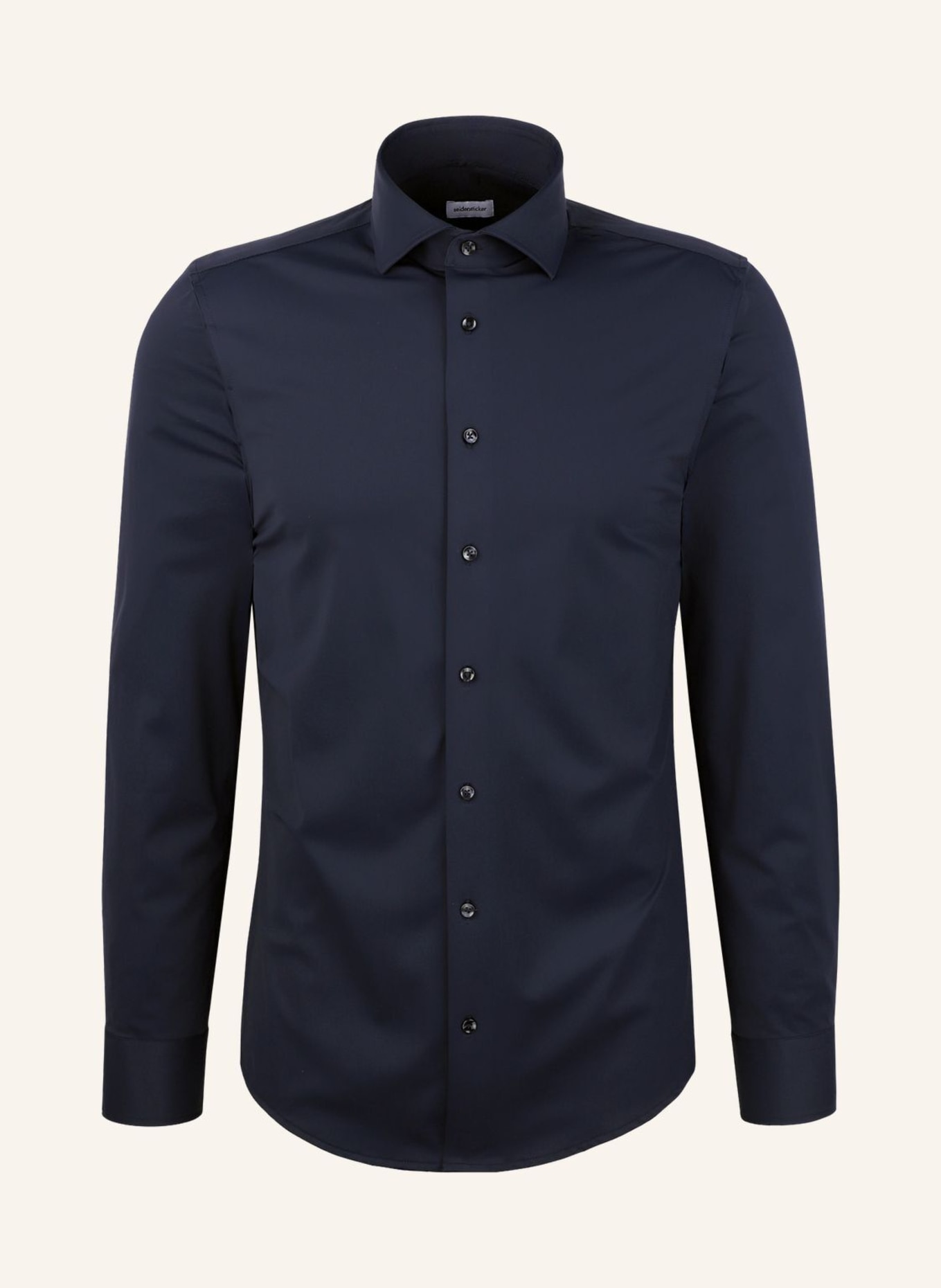seidensticker Overhemd met slanke pasvorm: DONKERBLAUW