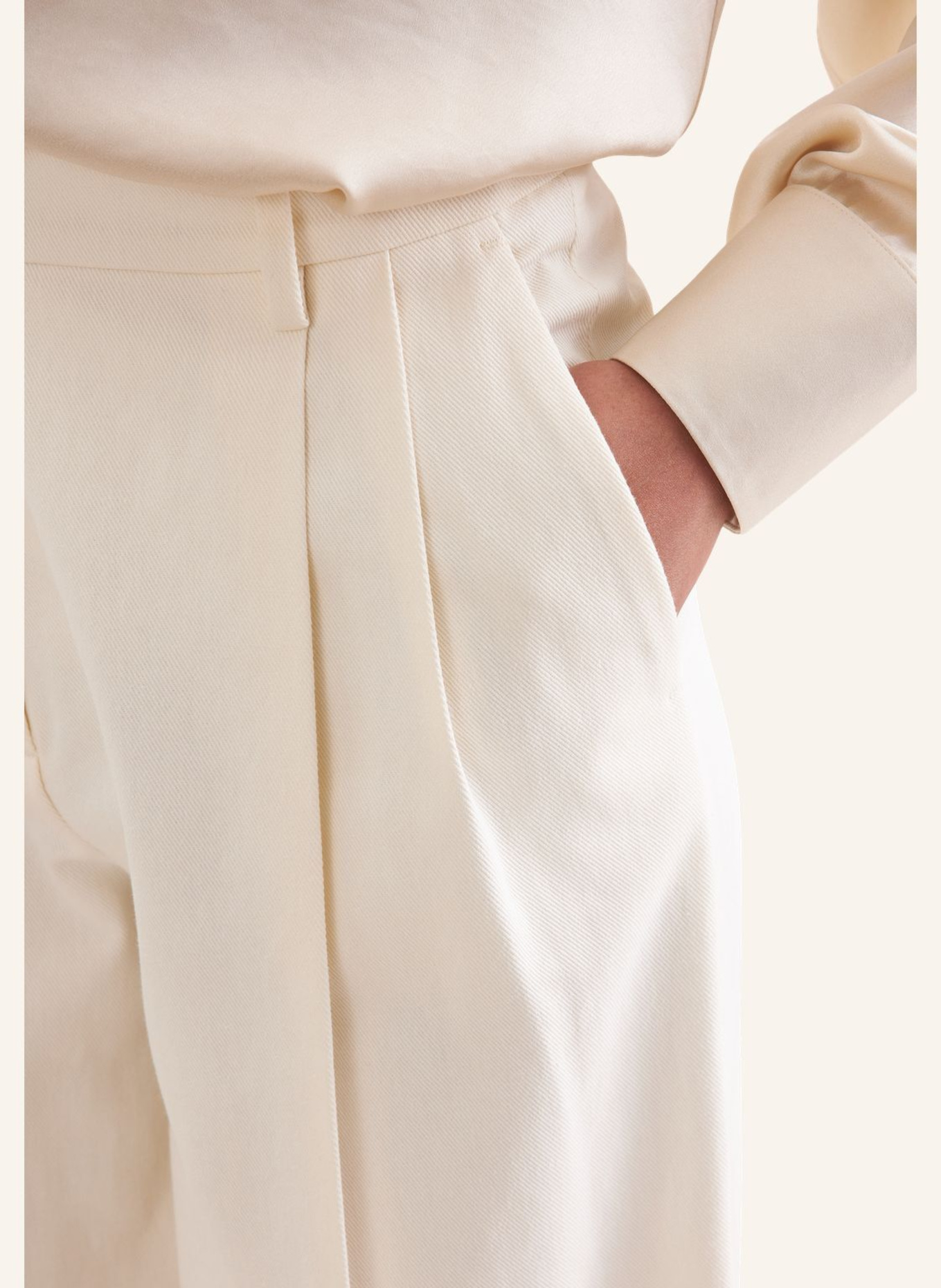 seidensticker stoffen broek: WIT