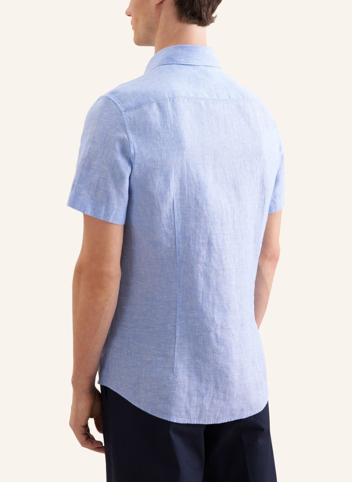 seidensticker Linen Shirt, Shaped Fit: BLUE