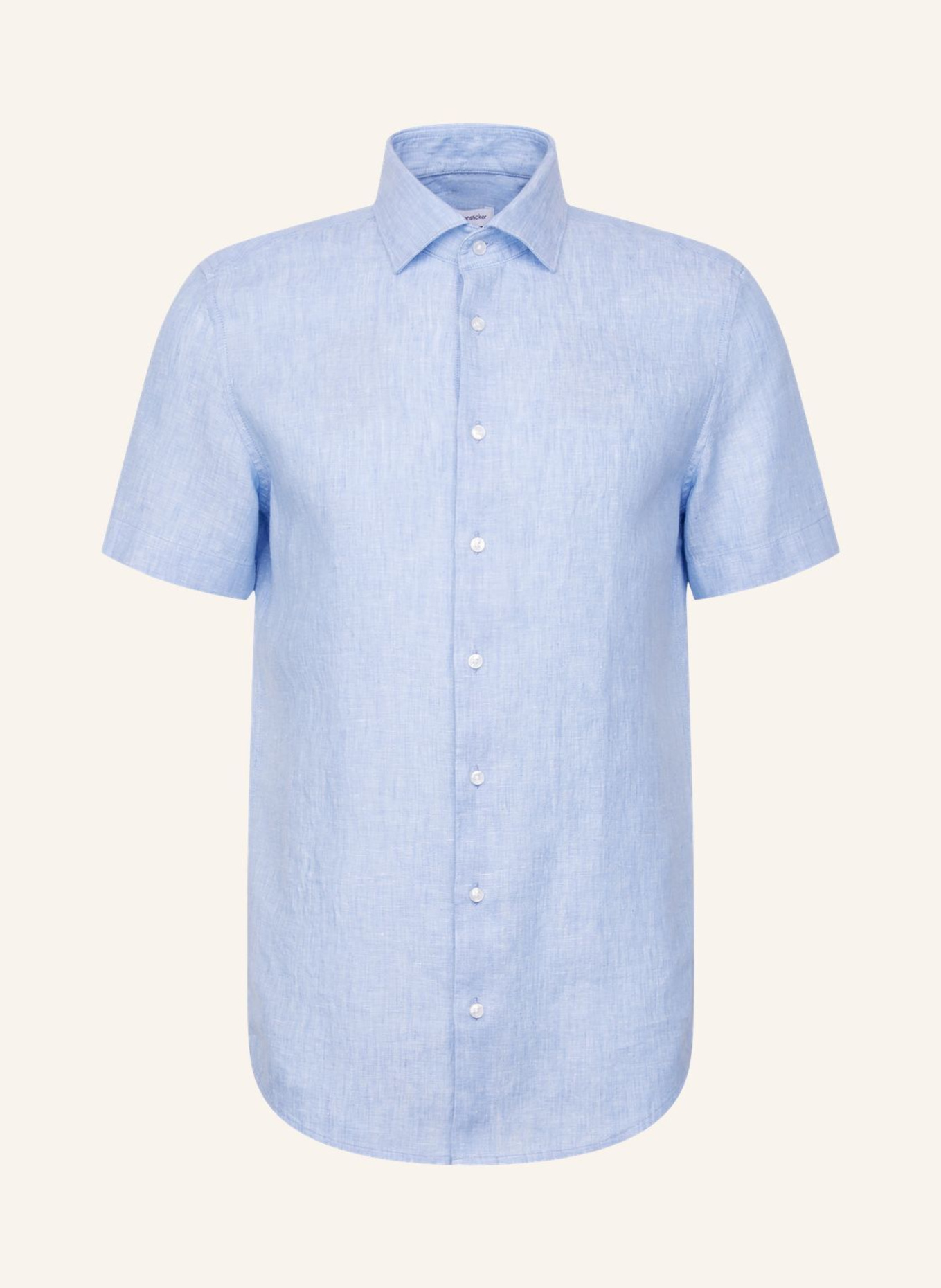 seidensticker Linen Shirt, Shaped Fit: BLUE