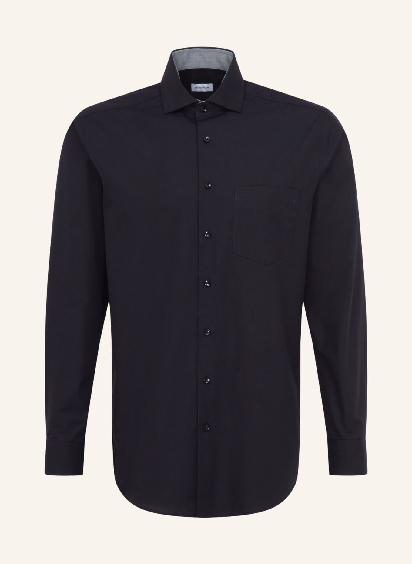 seidensticker , Regular-Fit Business Shirt: BLACK