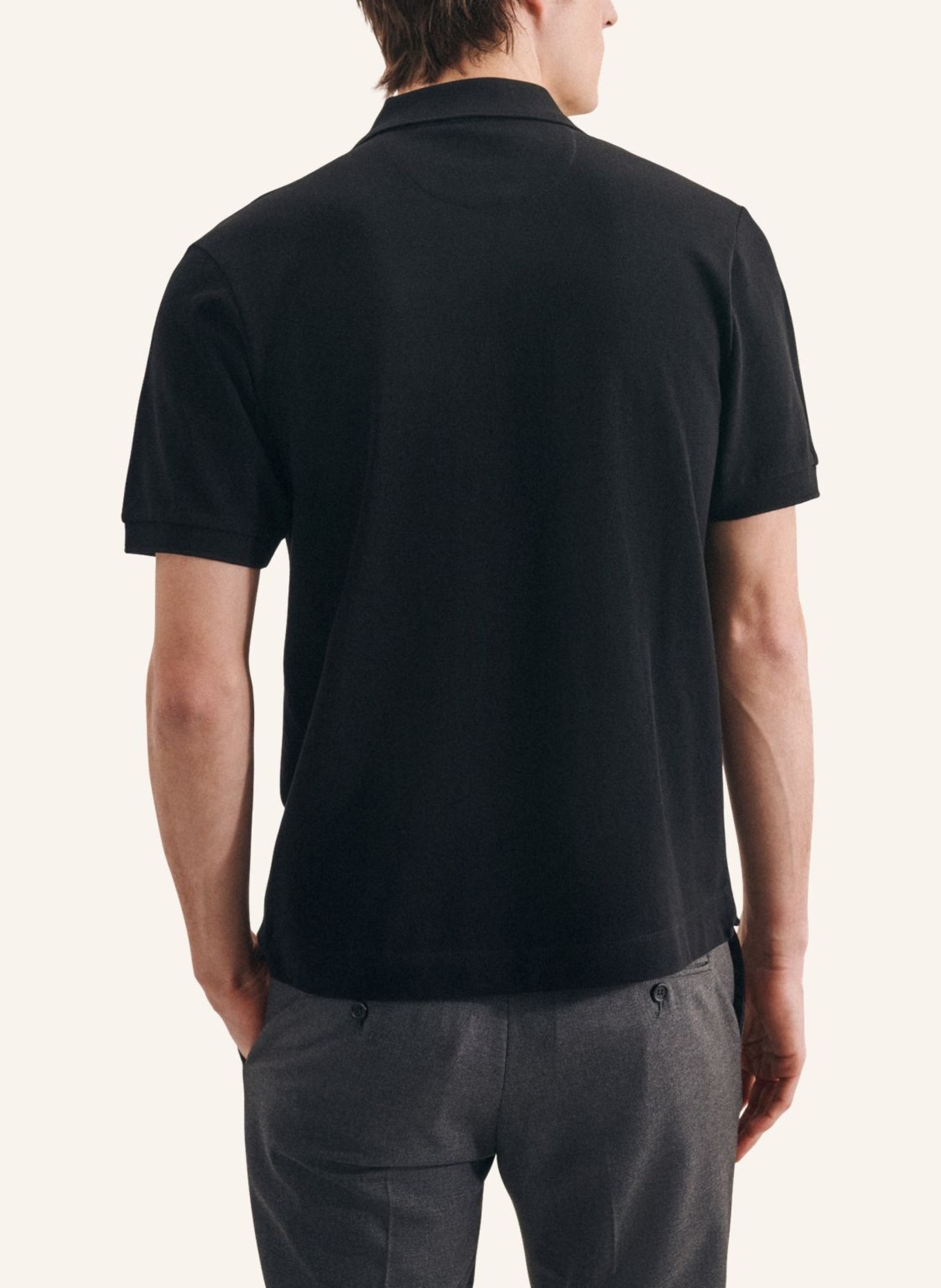 seidensticker Poloshirt, Polo Slim Fit: ZWART