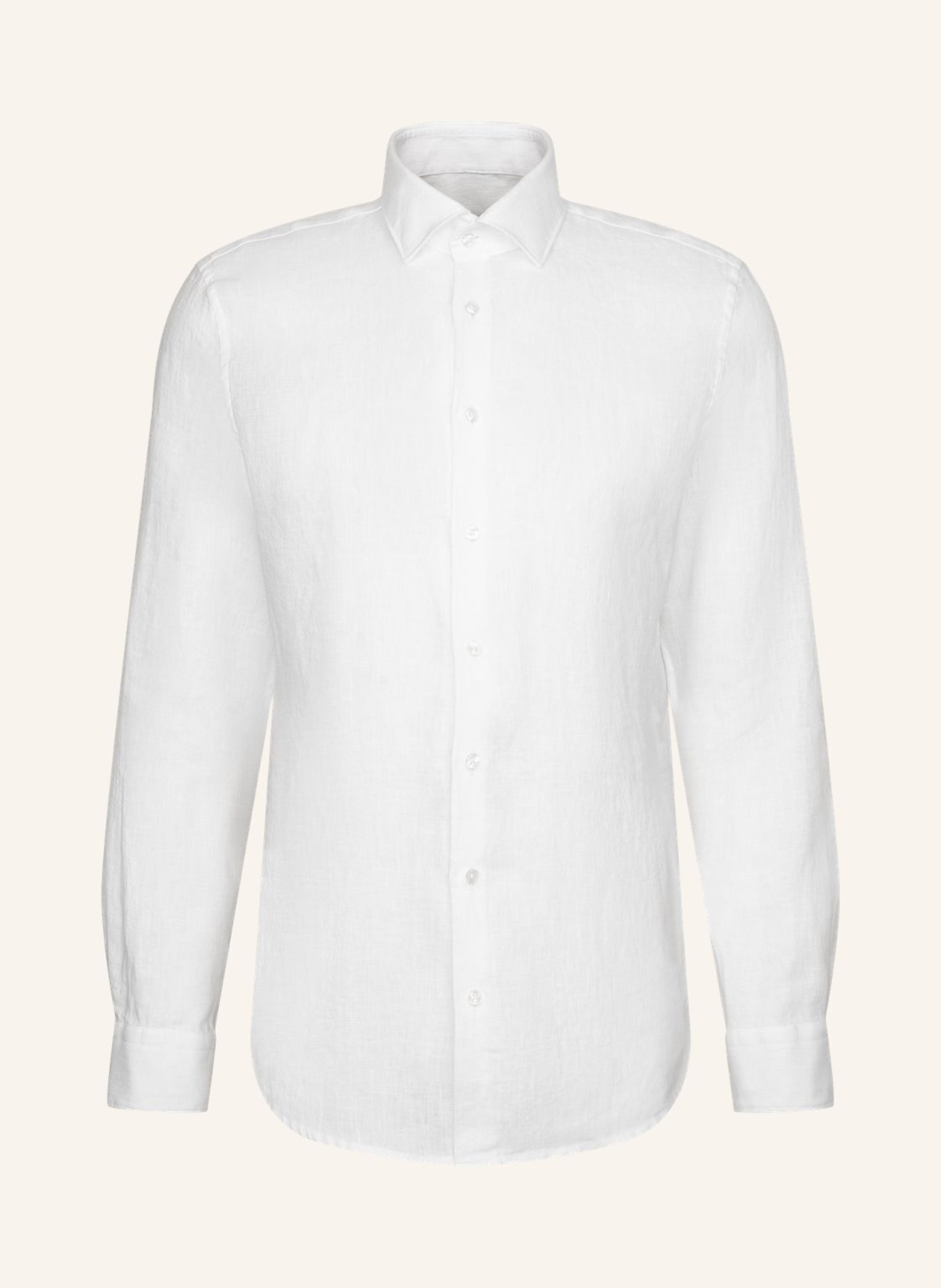 seidensticker Linnen overhemd, slim fit: WIT