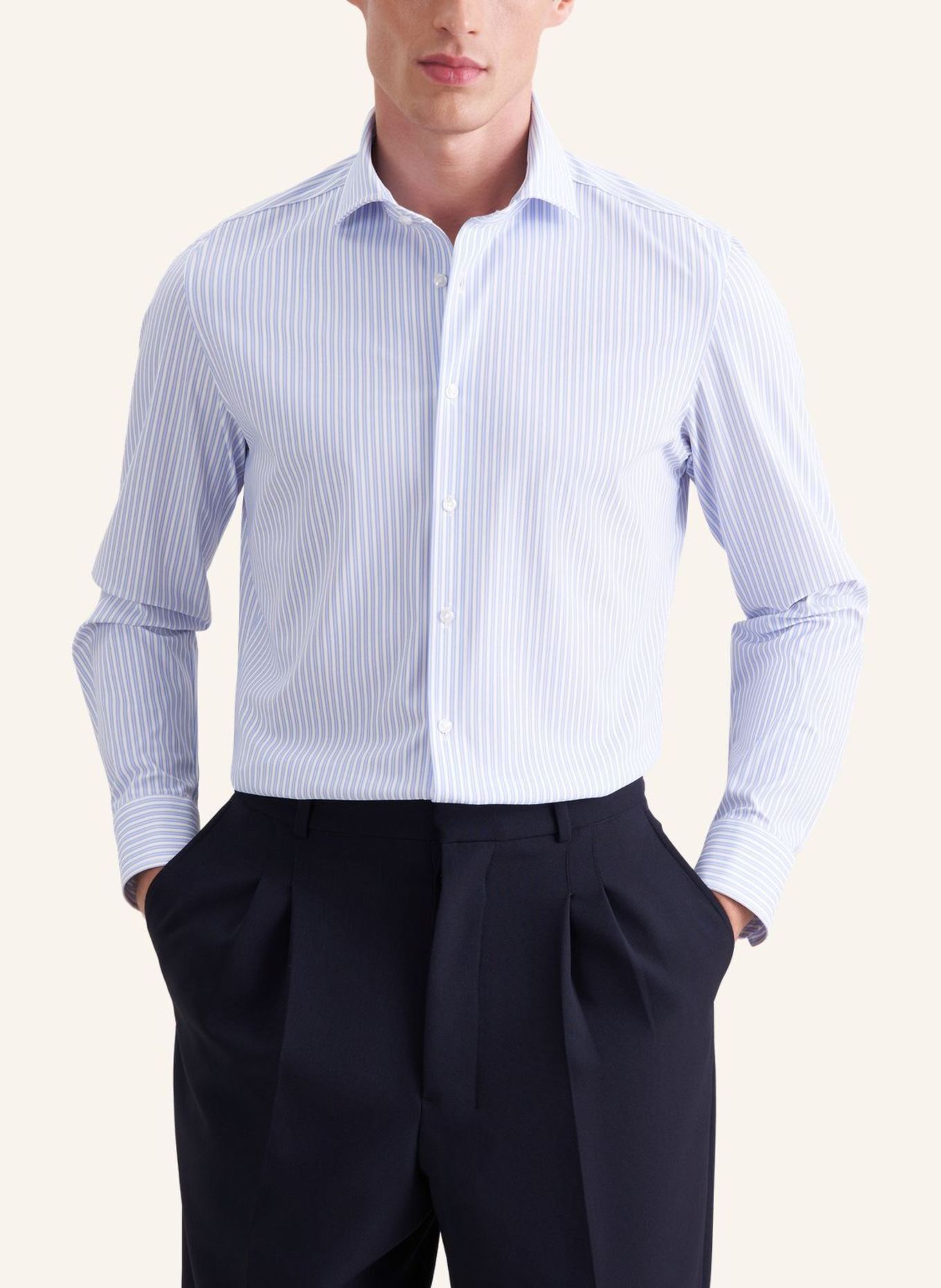 seidensticker Slim-Fit Performance Shirt: BLUE