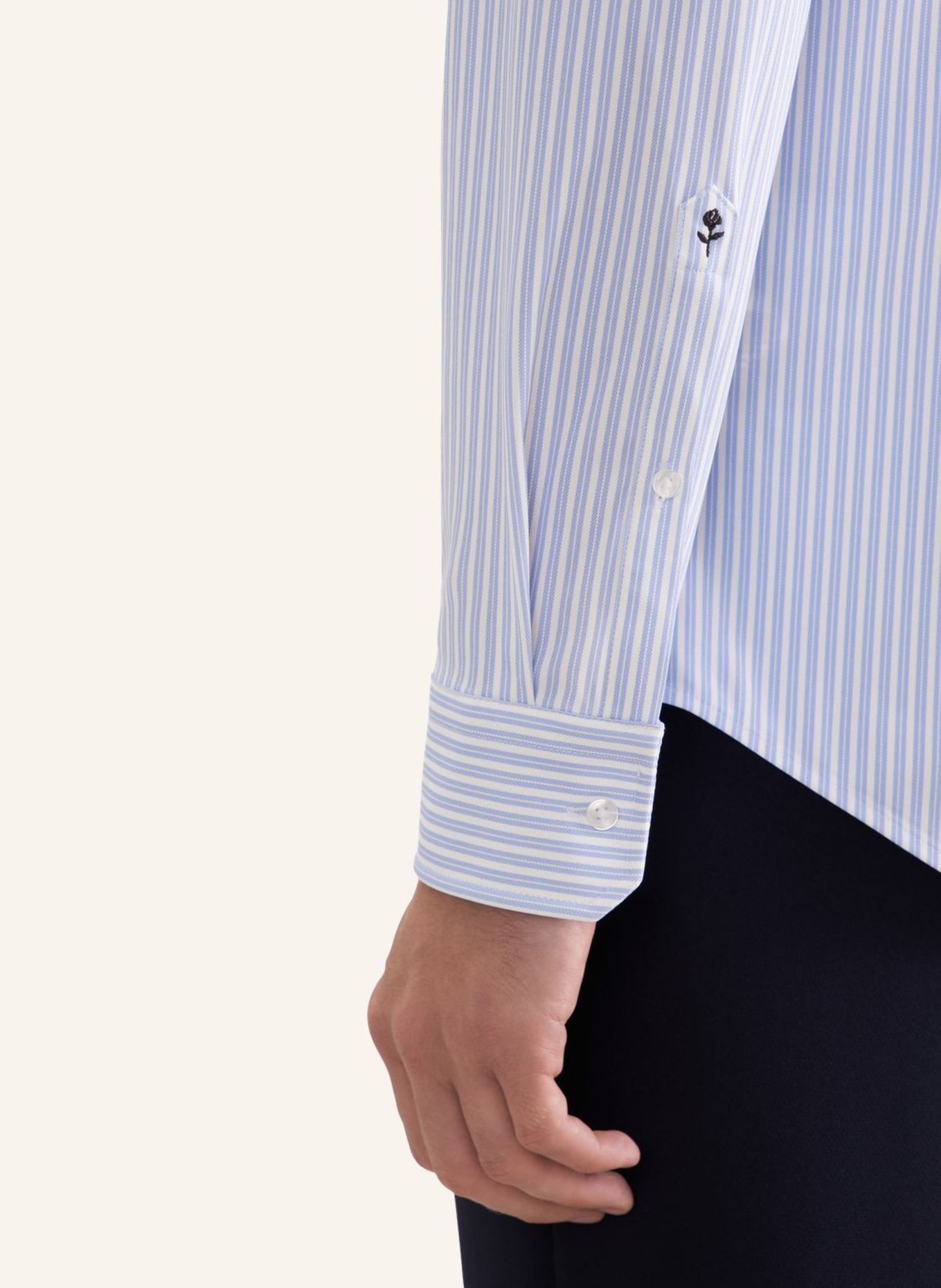 seidensticker Slim-Fit Performance Shirt: BLUE