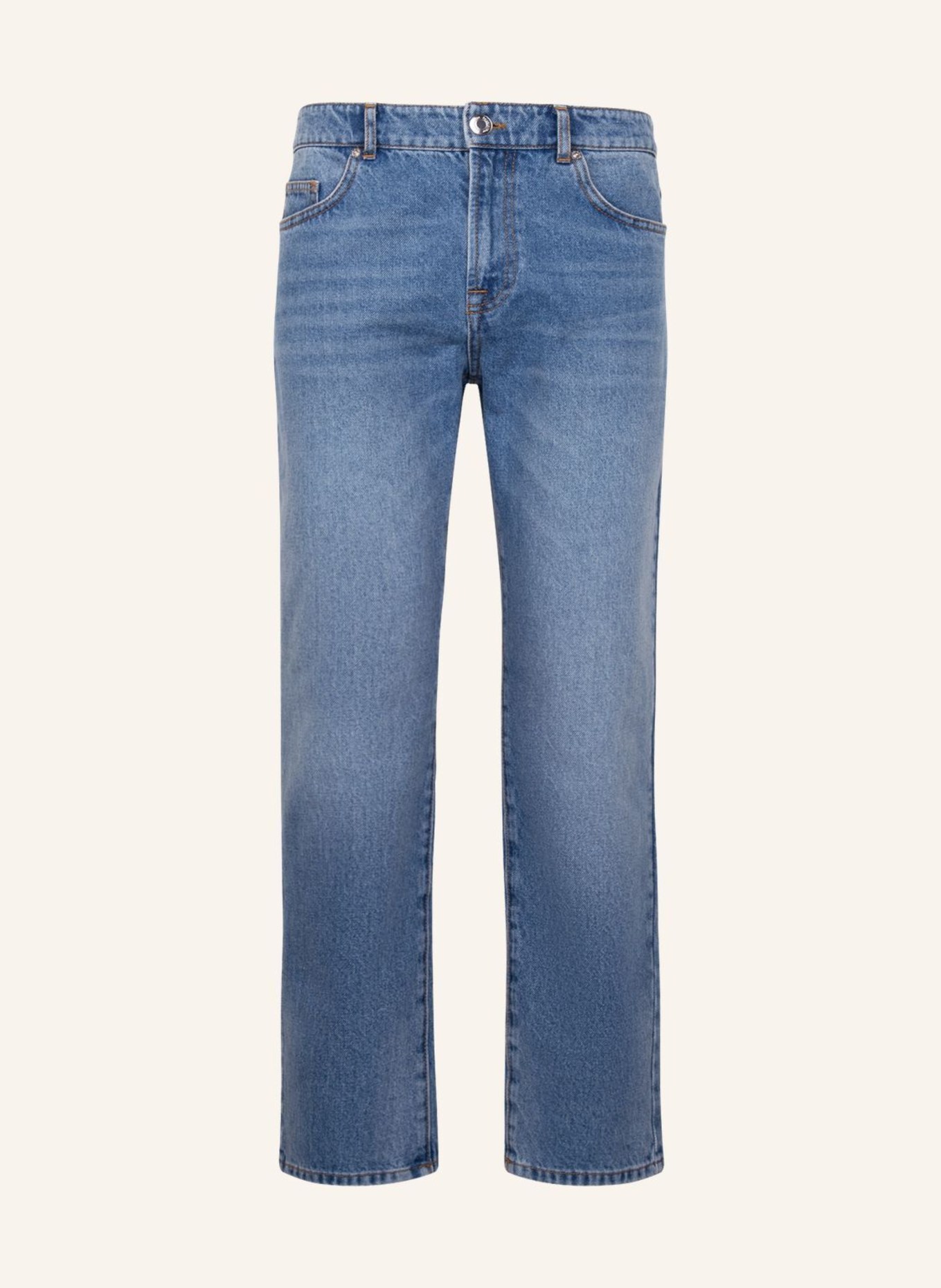 seidensticker 5-pocket denim met normale pasvorm: BLAUW