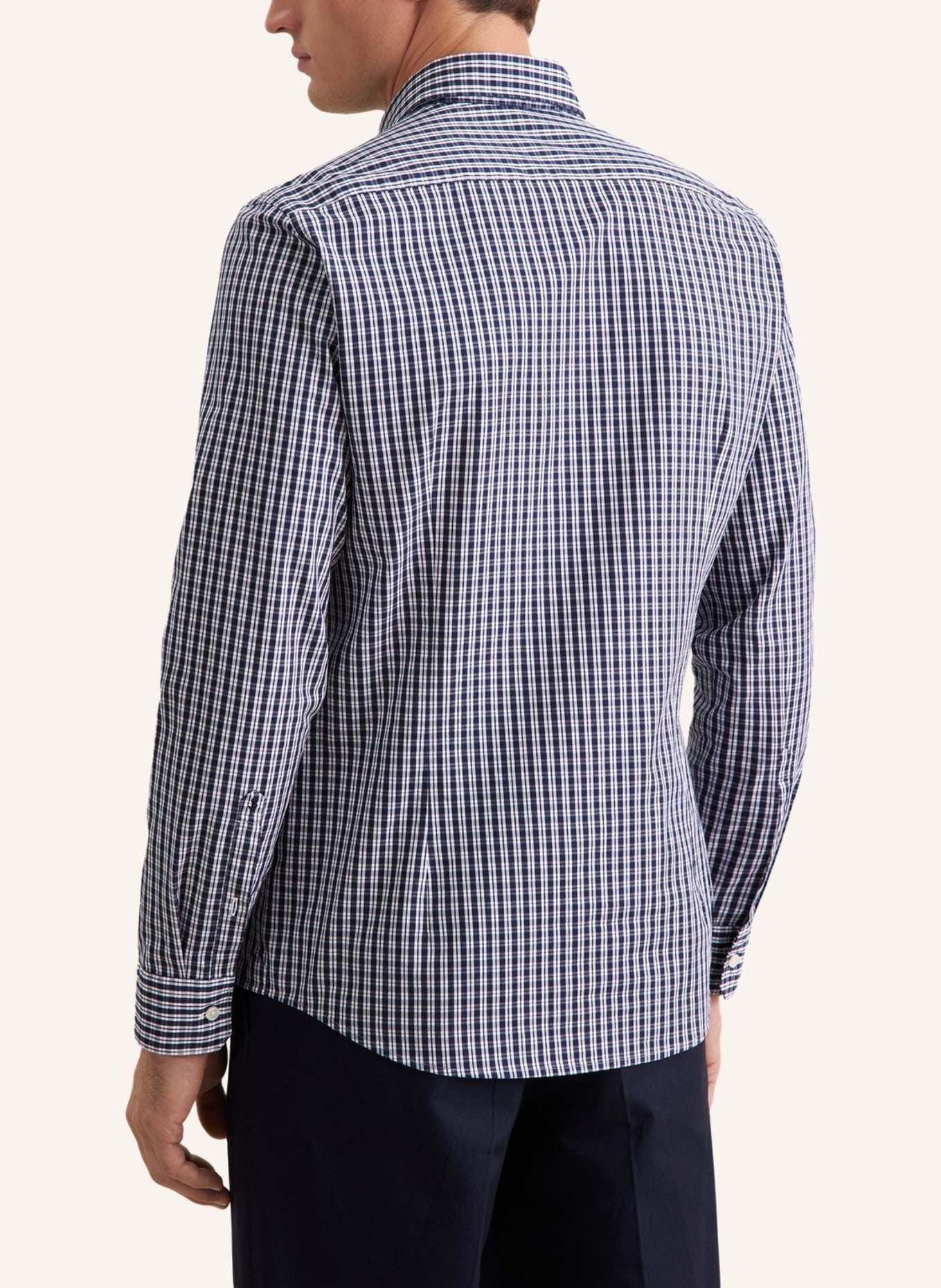 seidensticker Casual overhemd, slim fit: DONKERBLAUW