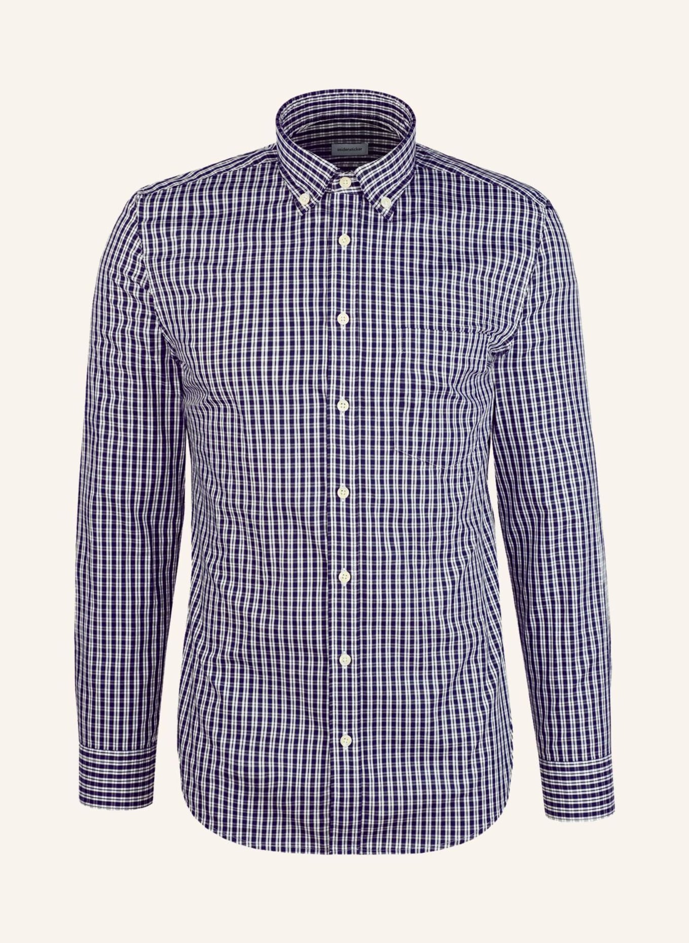 seidensticker Casual overhemd, slim fit: DONKERBLAUW