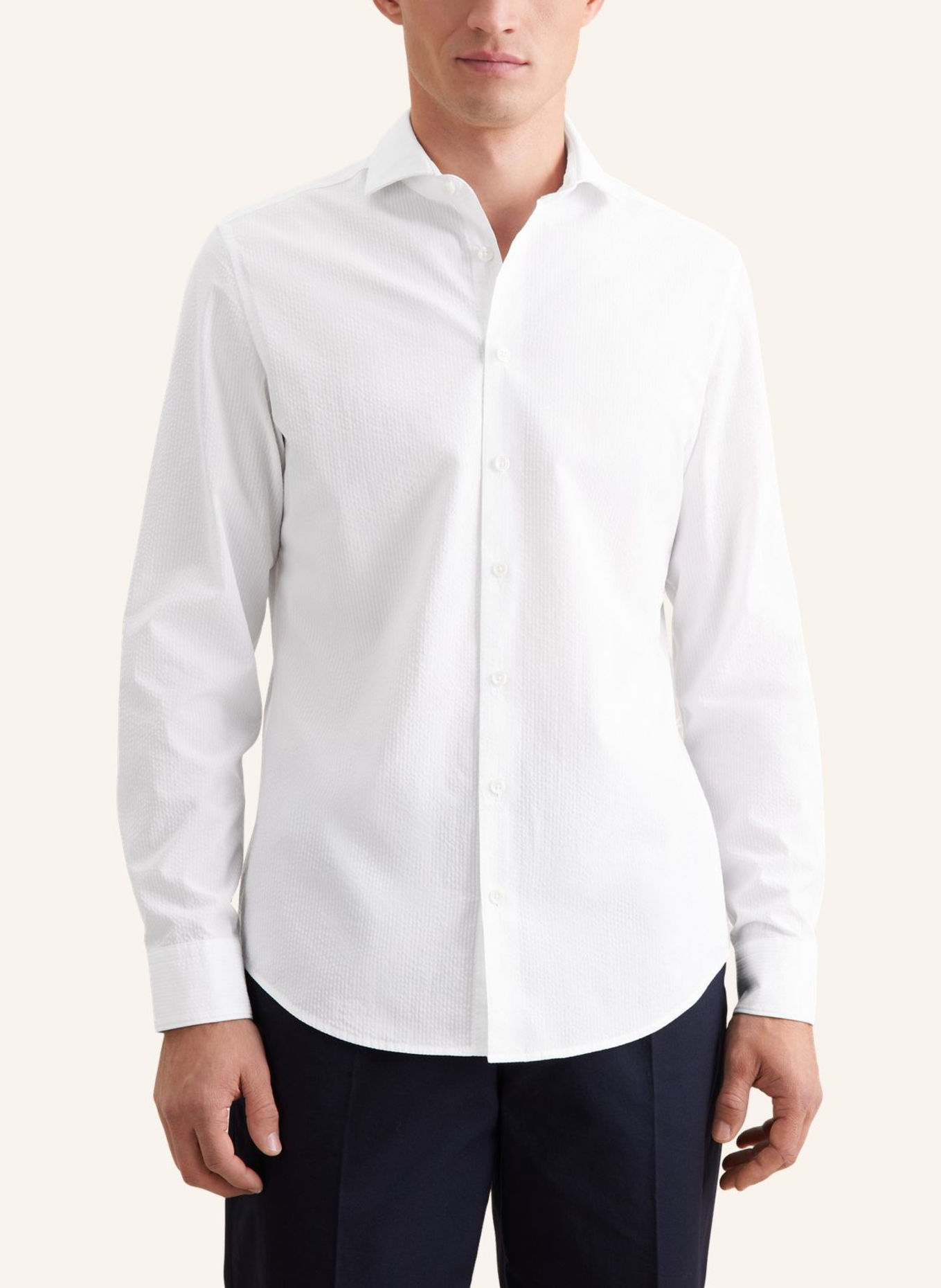 seidensticker Casual Slim-Fit Shirt: WHITE