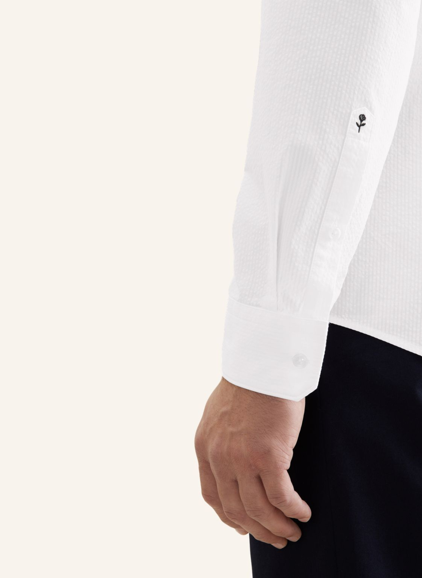 seidensticker Casual Slim-Fit Shirt: WHITE