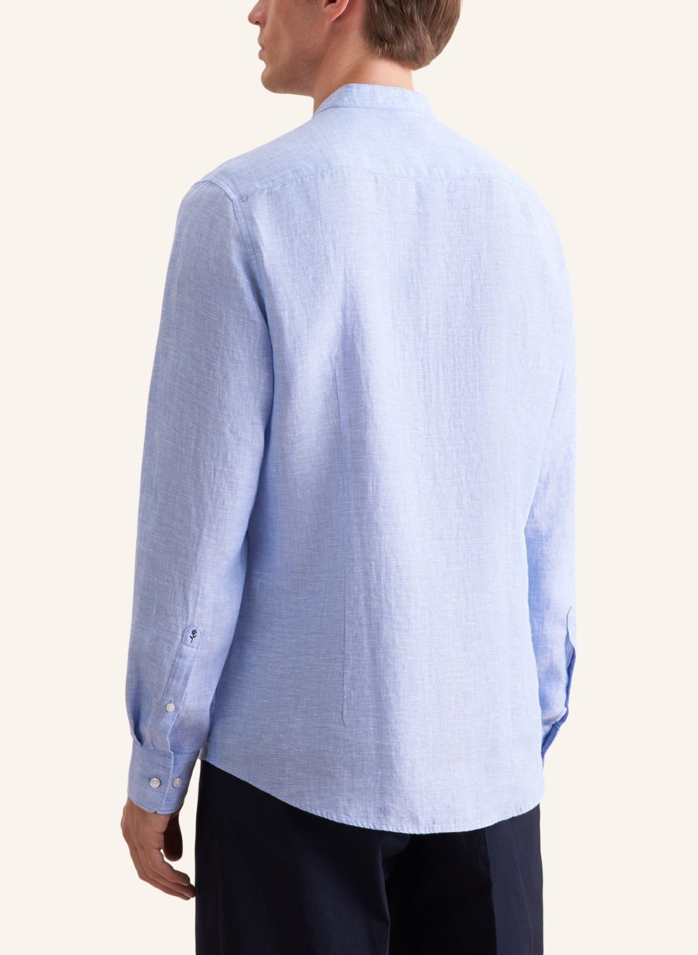 seidensticker Slim-fit linen shirt: BLUE