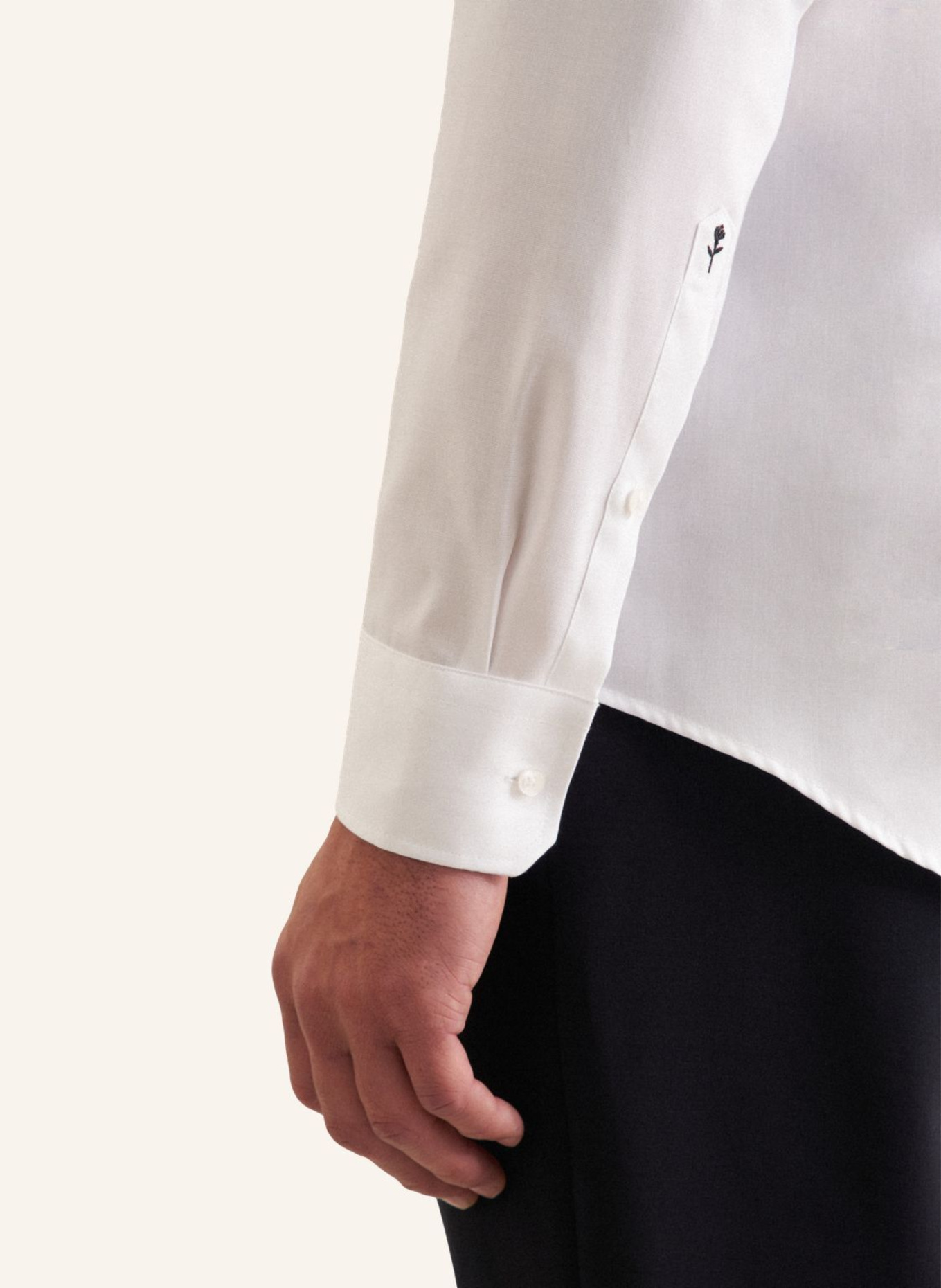 seidensticker Oxford Shirt, Slim-Fit Business Shirt: WHITE