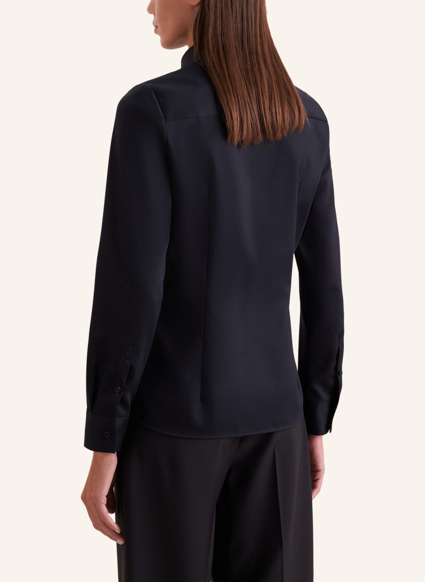 seidensticker Klassieke blouse, overhemdblouse: ZWART
