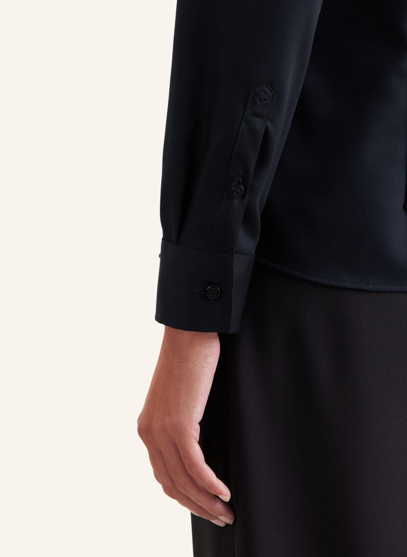 seidensticker Klassieke blouse, overhemdblouse: ZWART
